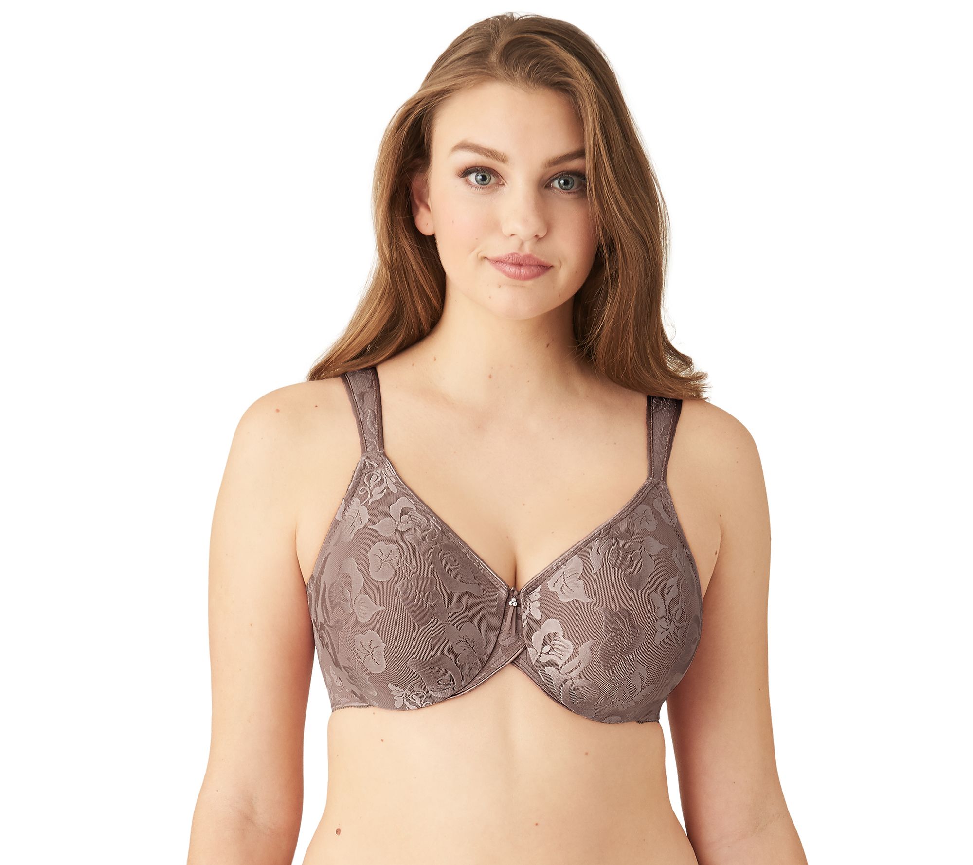Breezies Seamless Lace Front Closure Bra in White - QVC UK