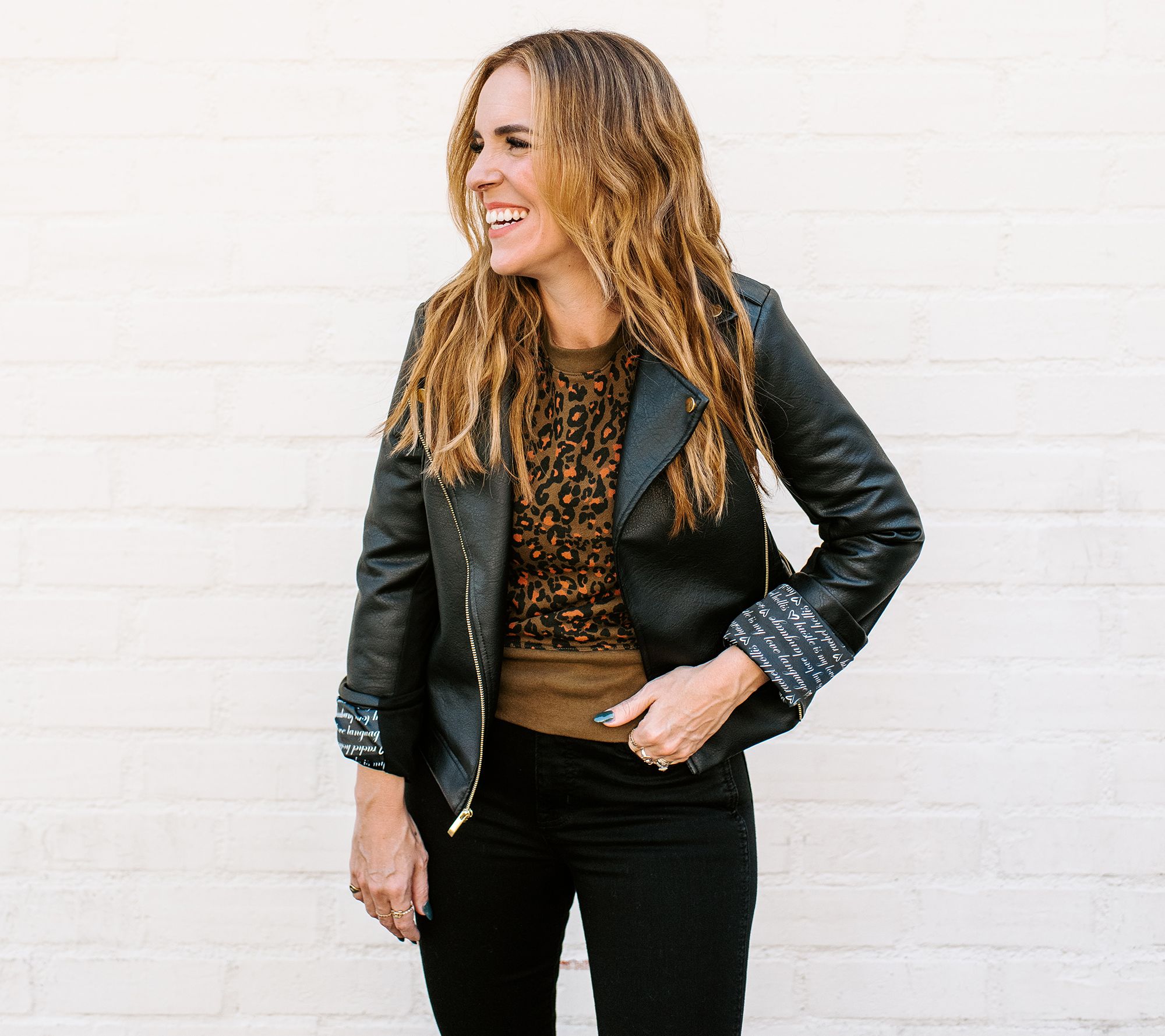 Ways to Style a Leather Jacket - Rachel Hollis