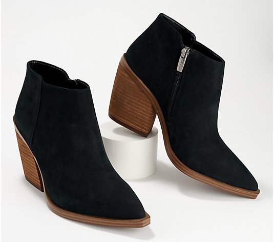 "As Is" Vince Camuto Leather or Suede Western Booties Geeanne