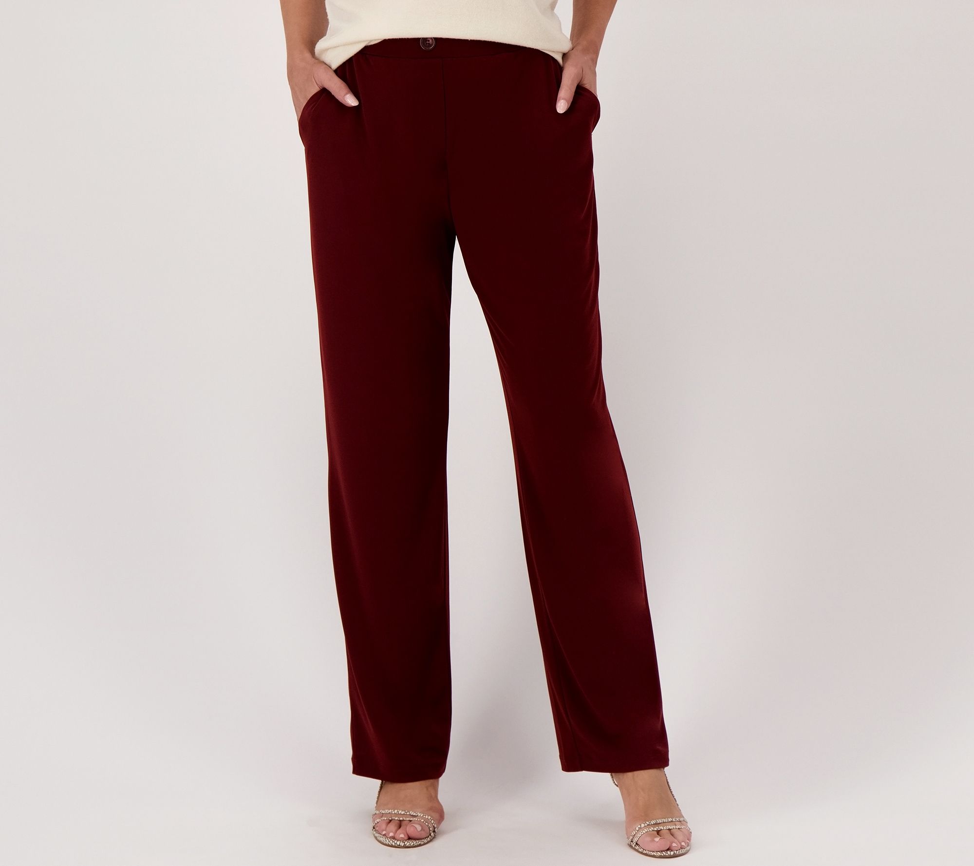 "As Is" Susan Graver Regular Liquid Knit Pull-On Pants