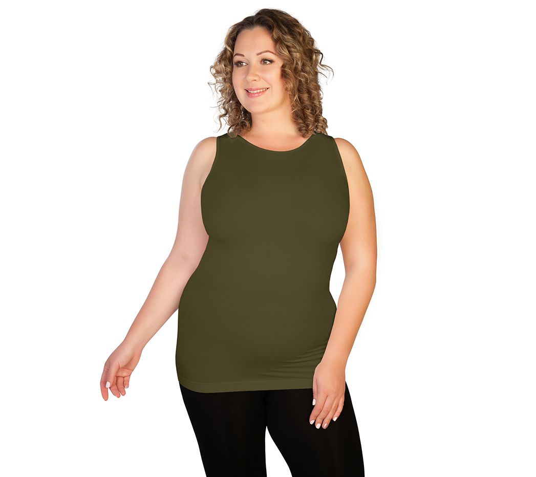 skinnytees Plus High Neck Tank