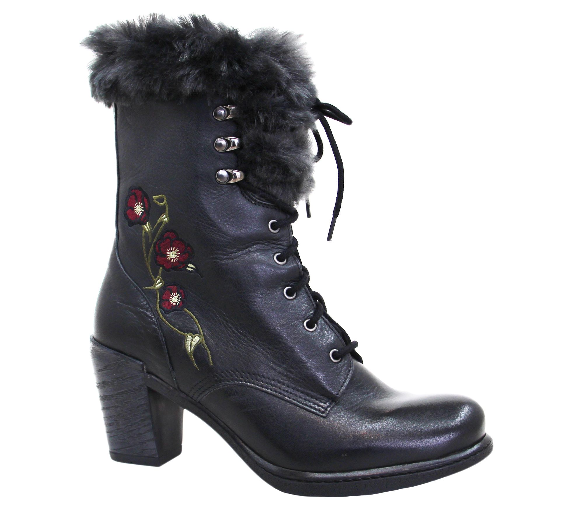 Dromedaris Mid-Calf Lace-Up Boots - Goldie
