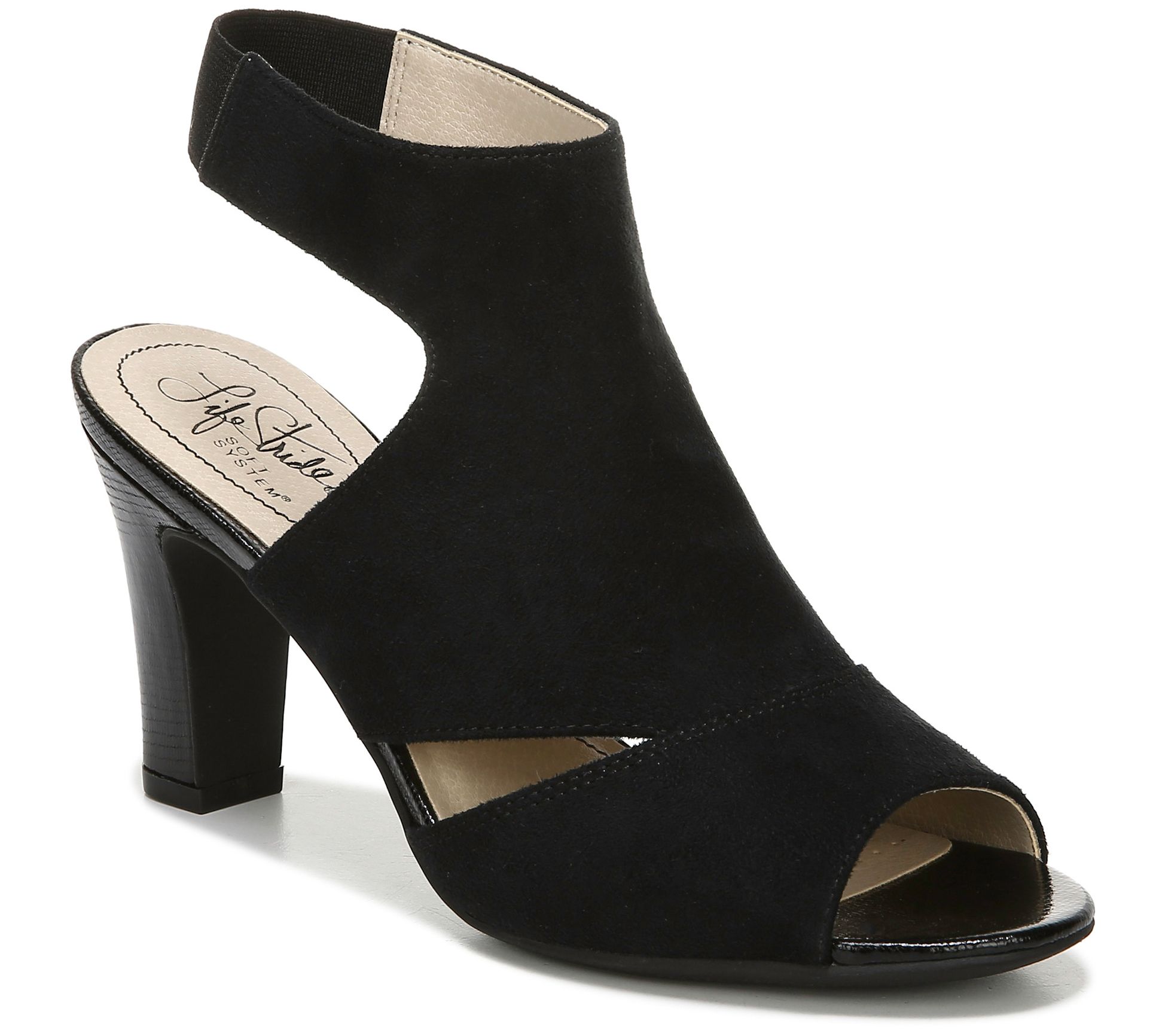 LifeStride Block Heel Peep-Toe Pumps - Cara - QVC.com