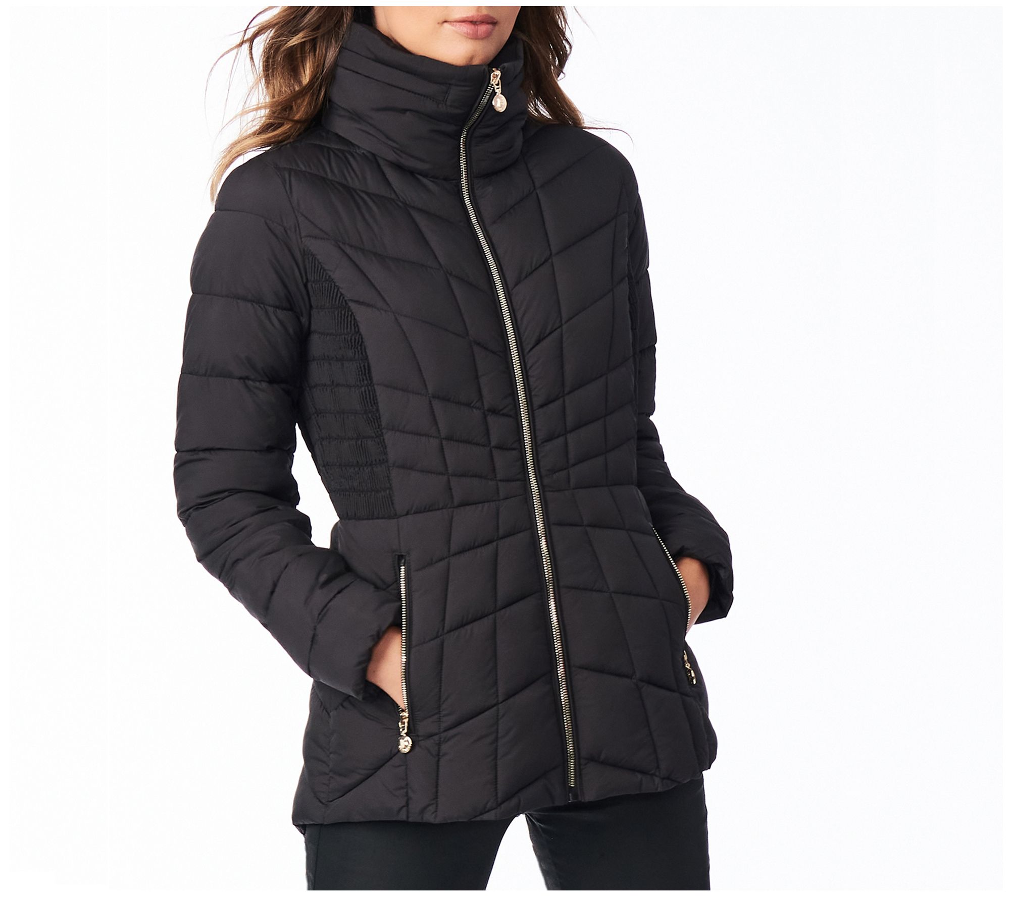 Bernardo micro touch clearance water resistant quilted jacket