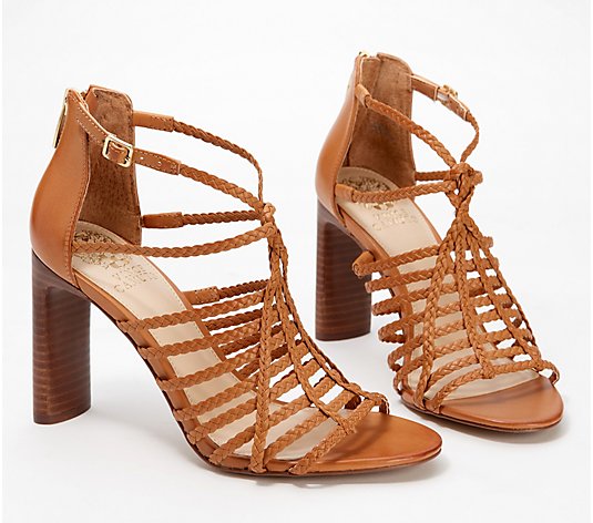 Vince Camuto Leather Heeled Sandals - Ariah