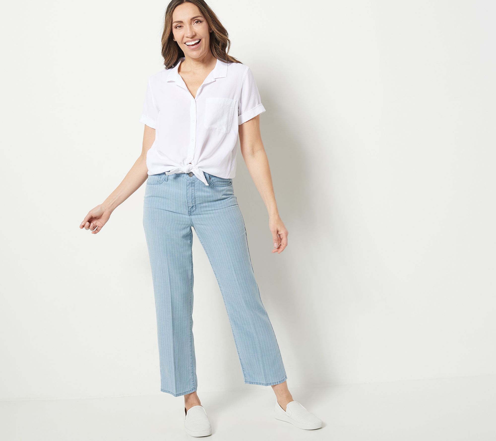 NYDJ Higher Rise Relaxed Ankle Jeans- - QVC.com