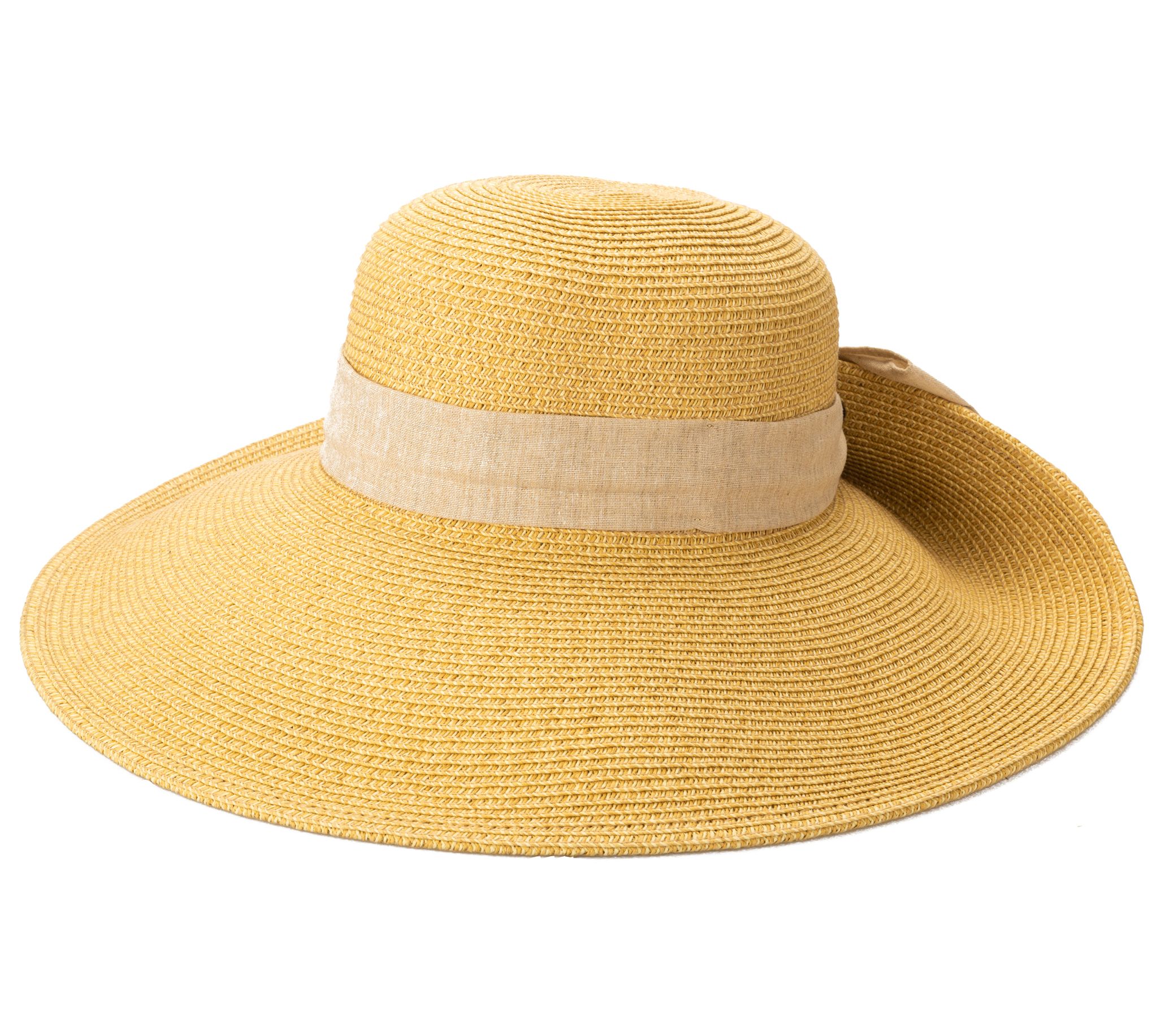 San Diego Hat Co. Ultrabraid Fold Back Bow Sun Hat