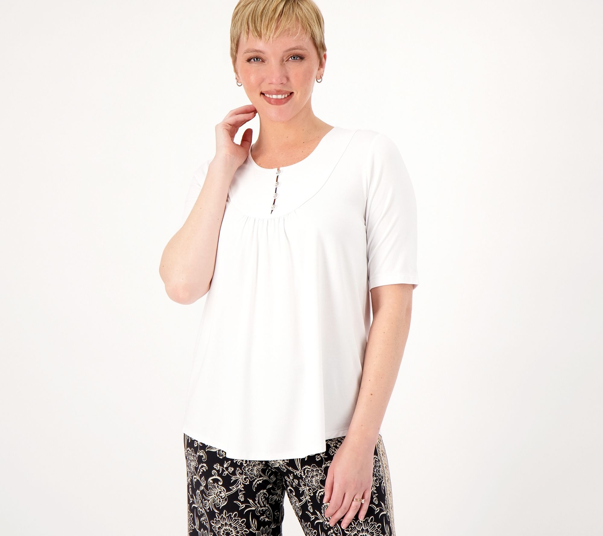 Susan Graver SG Sport Thermal Knit Top with Thumbhole Detail - QVC.com