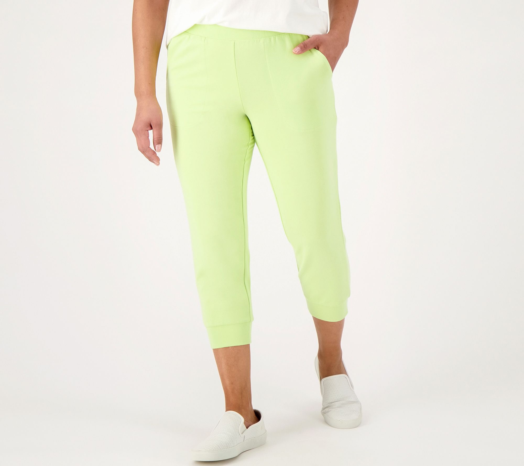 Denim & Co. Active French Terry Pull-On Crop Joggers 