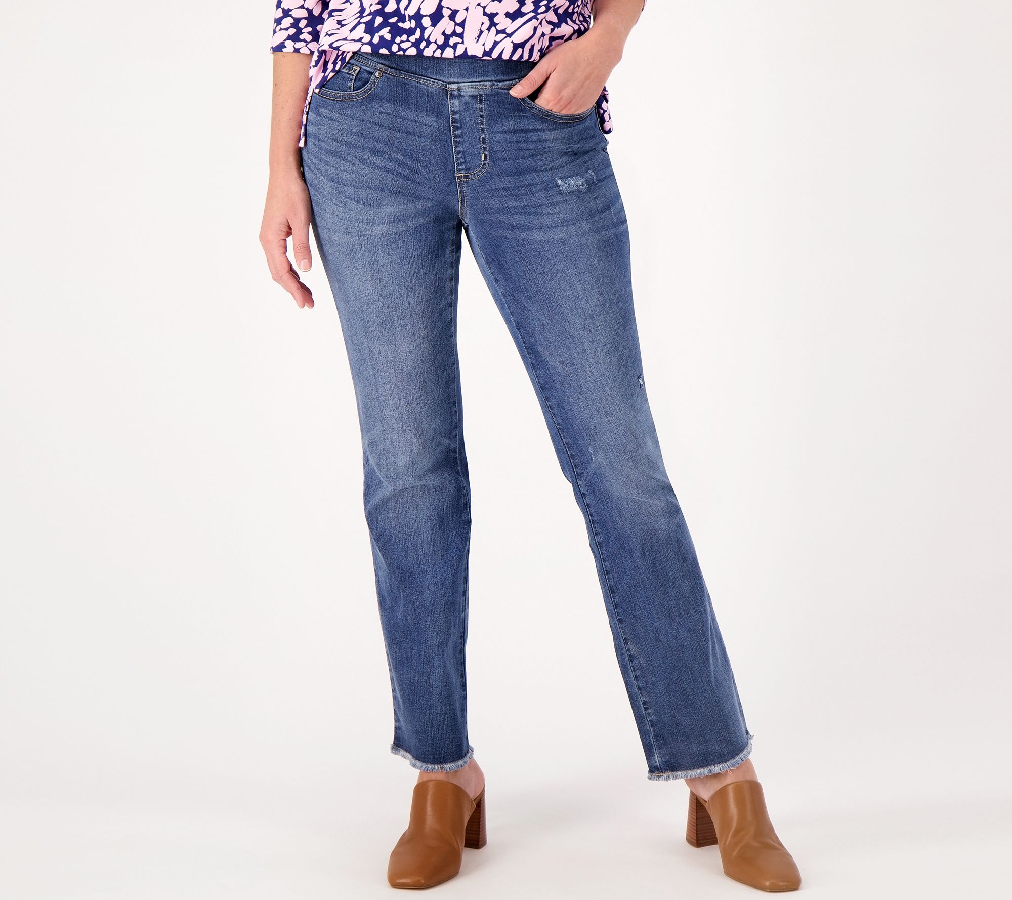 "As Is" Belle by Kim Gravel Reg TripleLuxe Denim Boot-Cut Jean