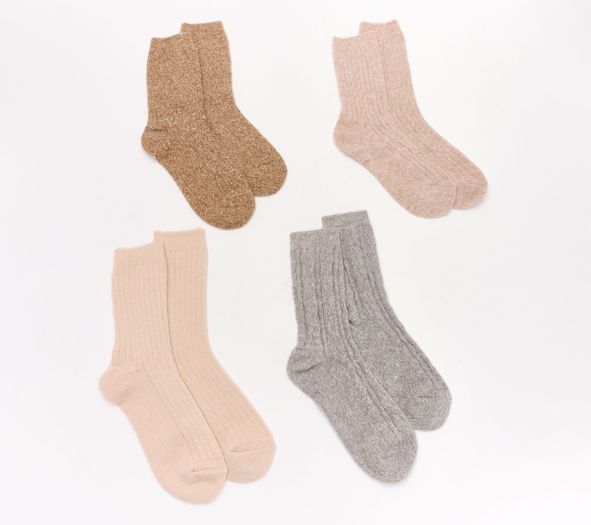 Cuddl Duds Set of 2 Sweater Knit Slipper Socks on QVC 