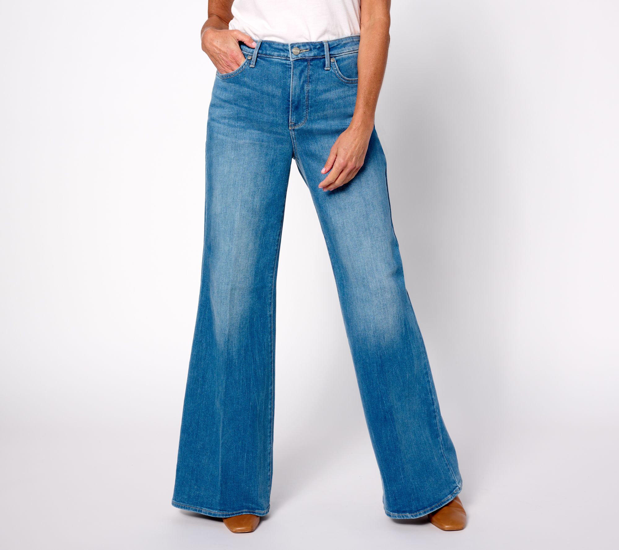 Mia Palazzo Jeans With High Rise - Fairmont Blue | NYDJ