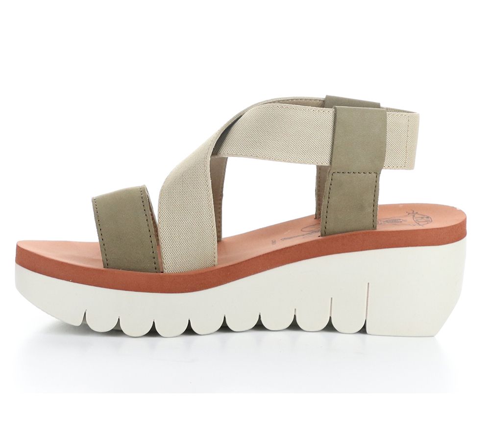 Fly London Suede and Elastic Wedge Sandal - Yabi - QVC.com