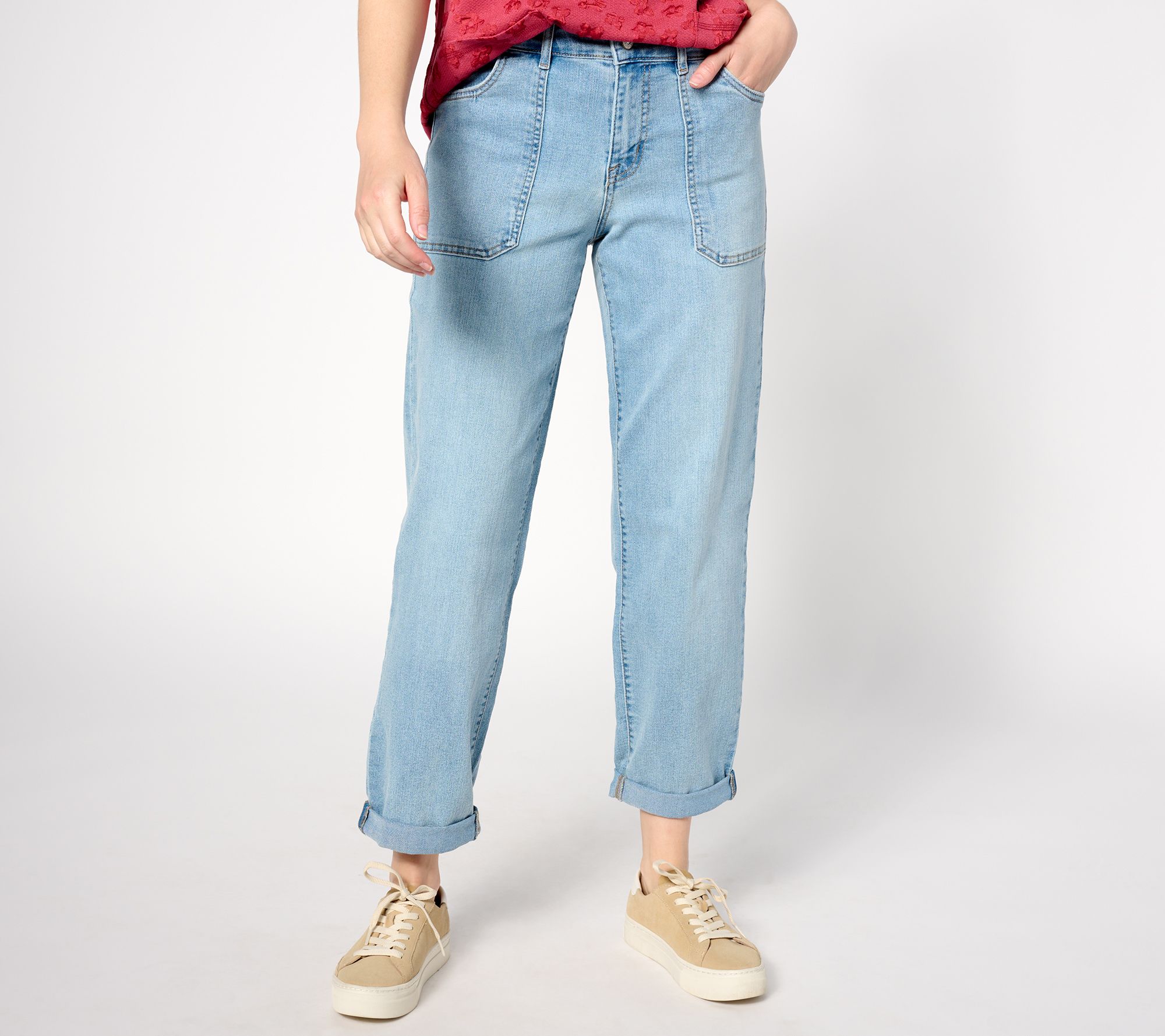 "As Is" LOGO by Lori Goldstein Regular Boyfriend Jean