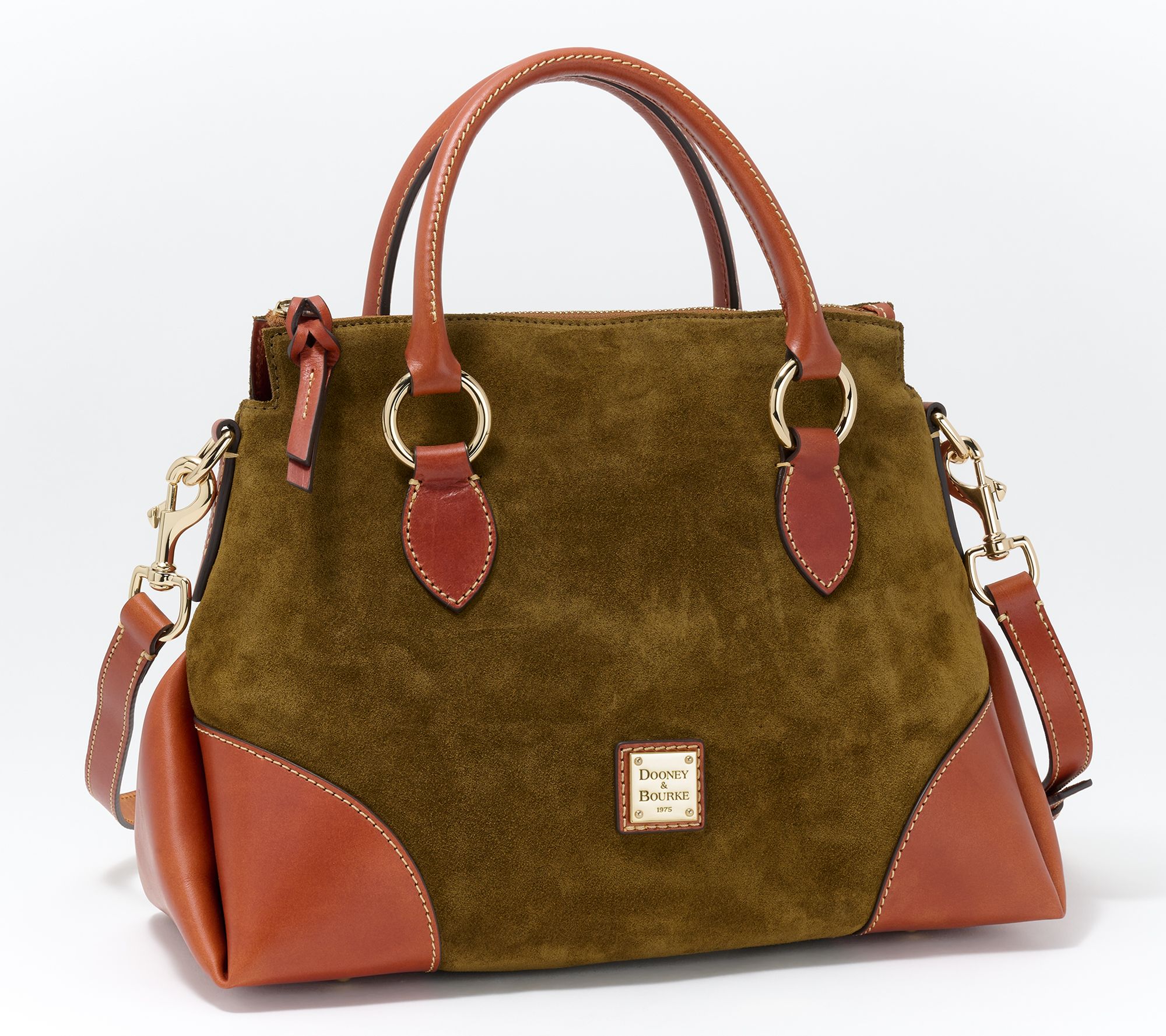 Dooney and Bourke factory Brown Suede and Leather Handbag