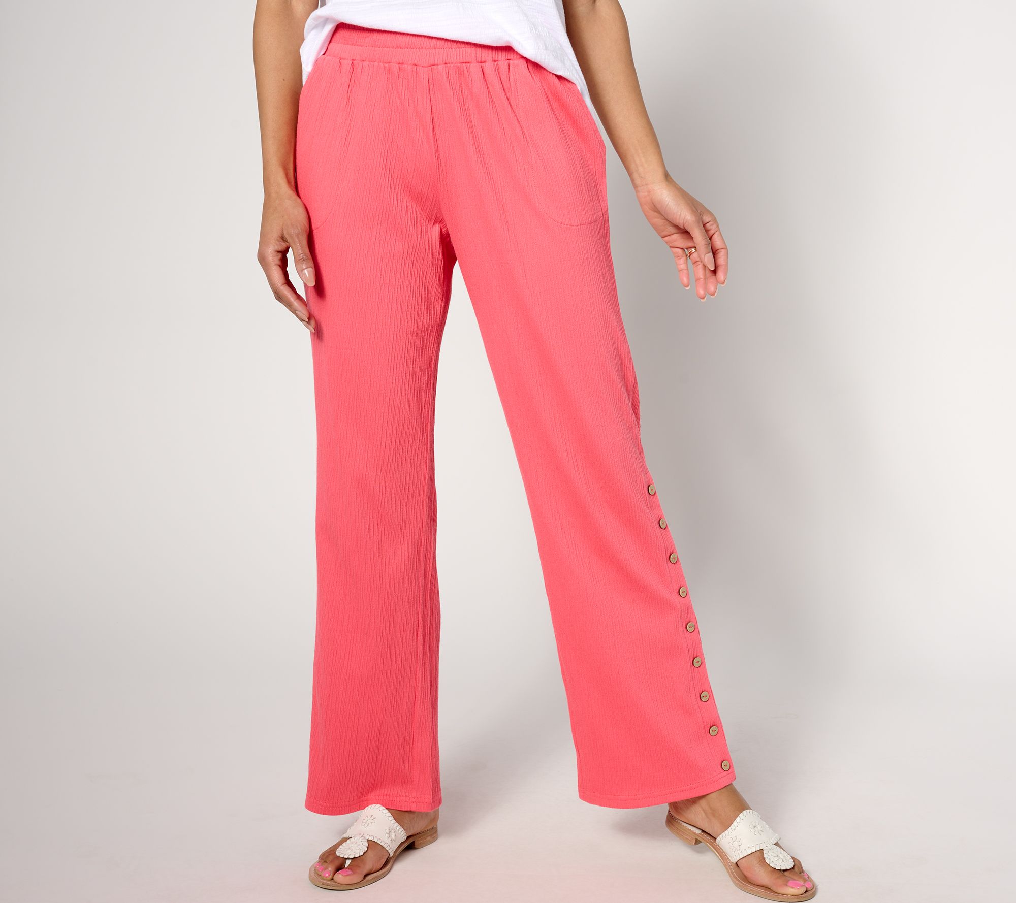 "As Is" Belle by Kim Gravel Packabelle Buttoned Up Relaxed Pant