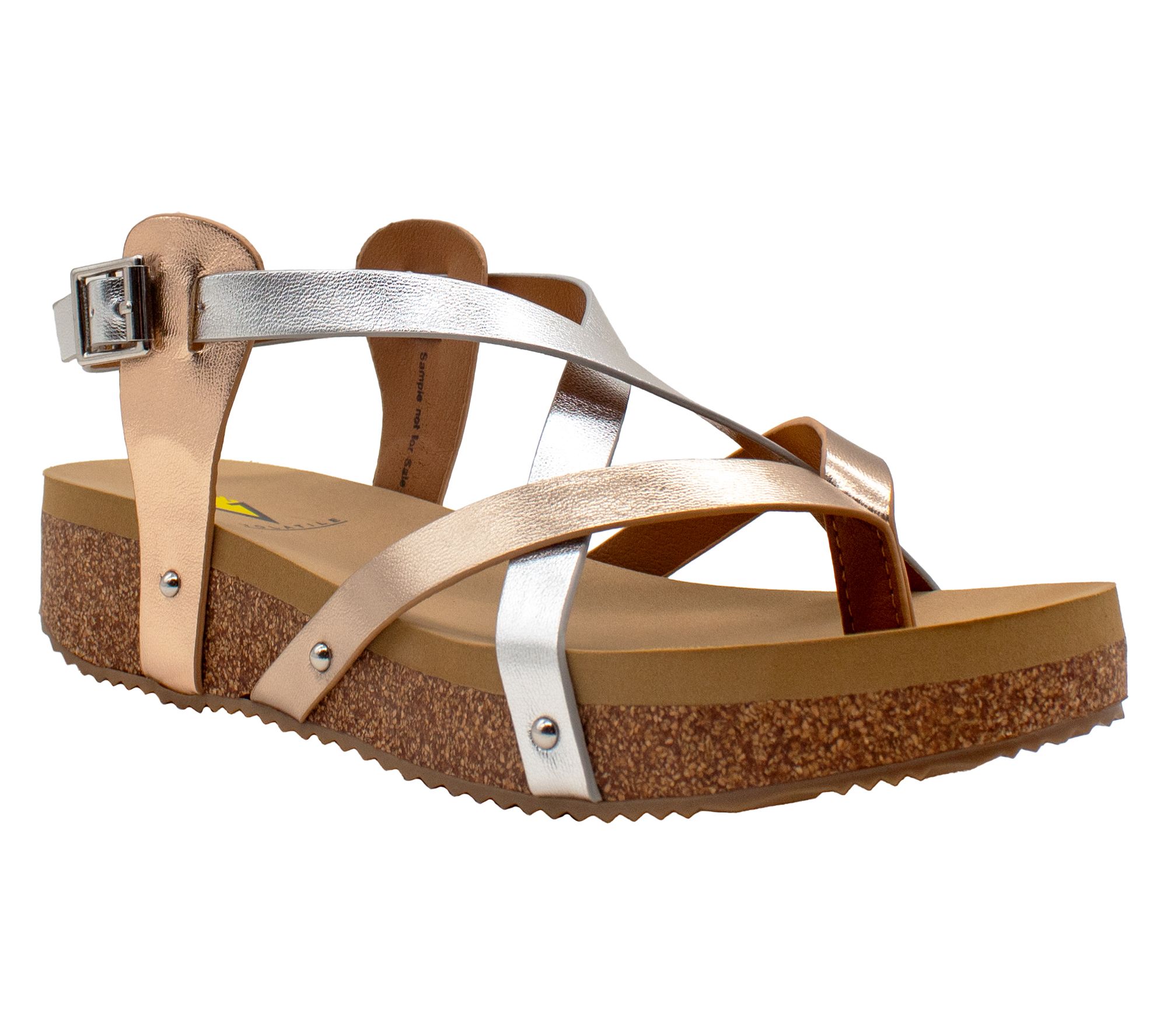 Volatile Strappy Vegan Leather Low Platform Sandal- Engie