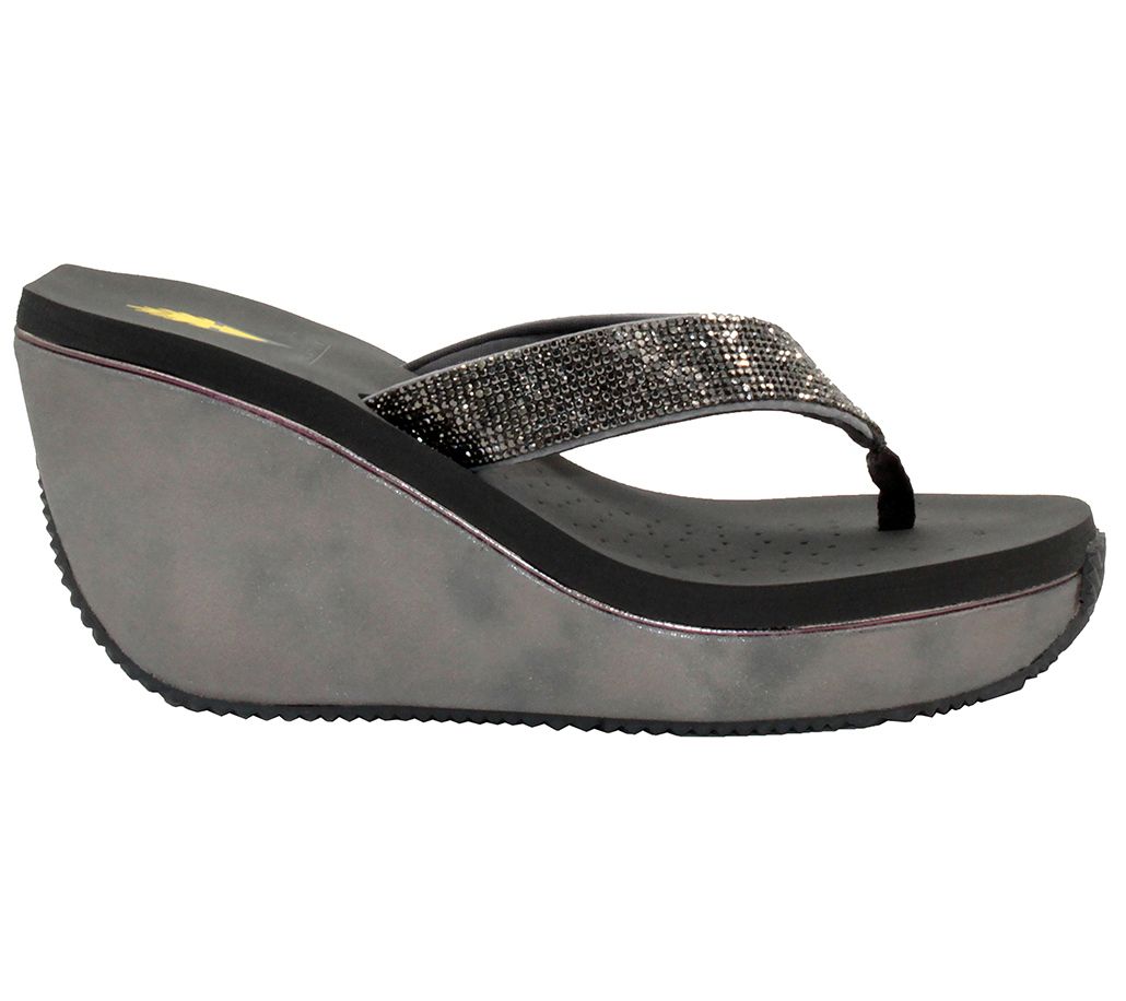 Volatile Leather Wedge Thong Sandal- Glimpse