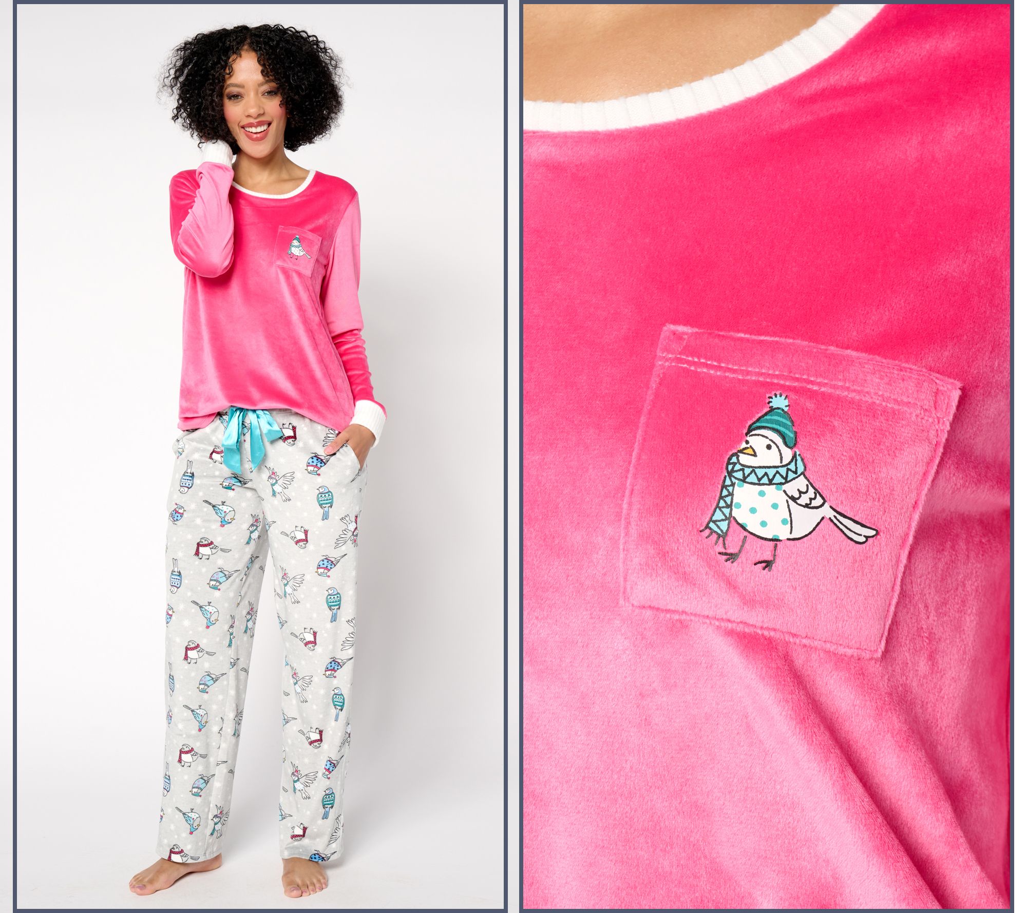 Cuddl Duds Ultra Plush Velvet Fleece Pajama Set