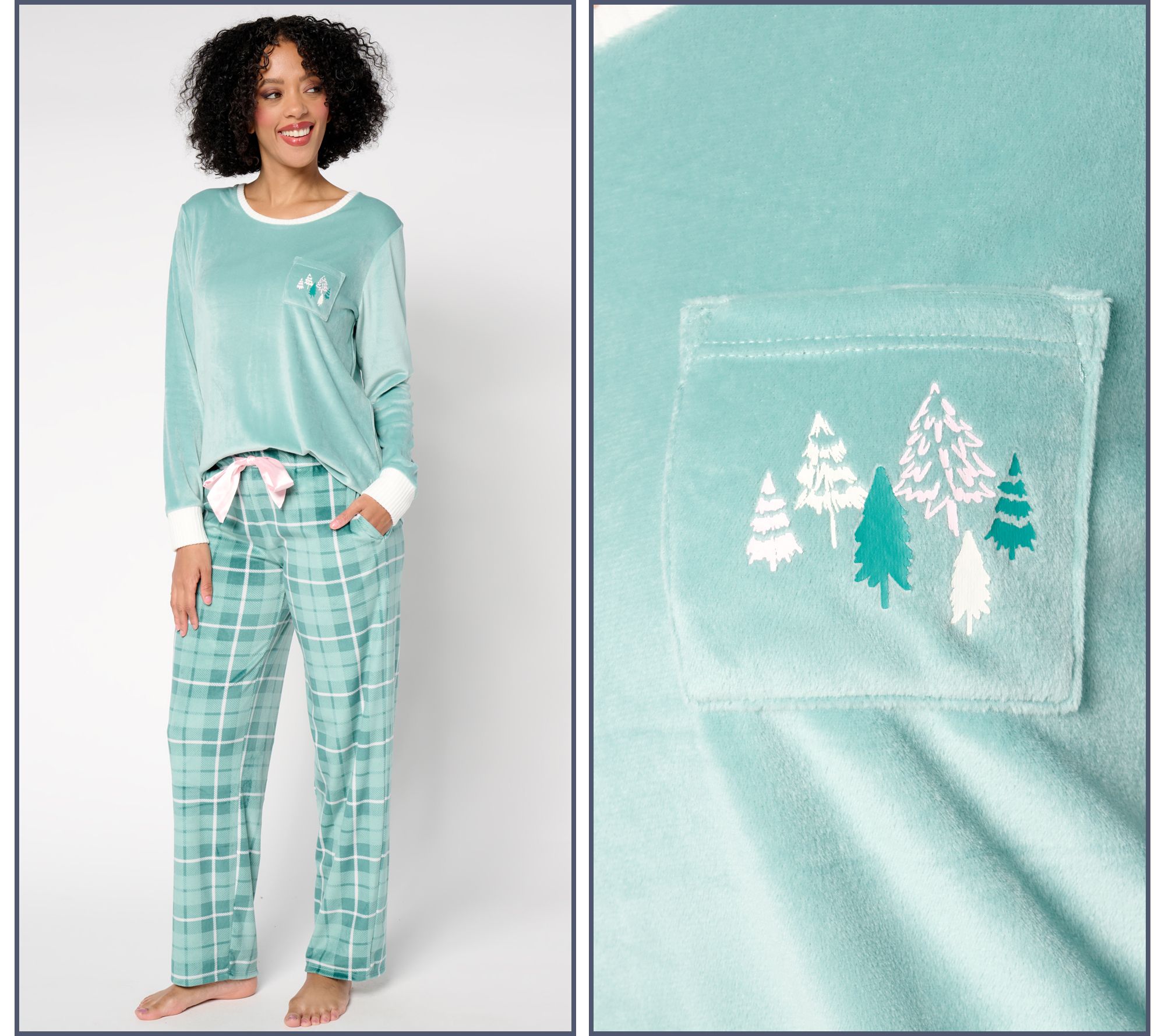 Cuddl Duds Ultra Plush Velvet Fleece Pajama Set