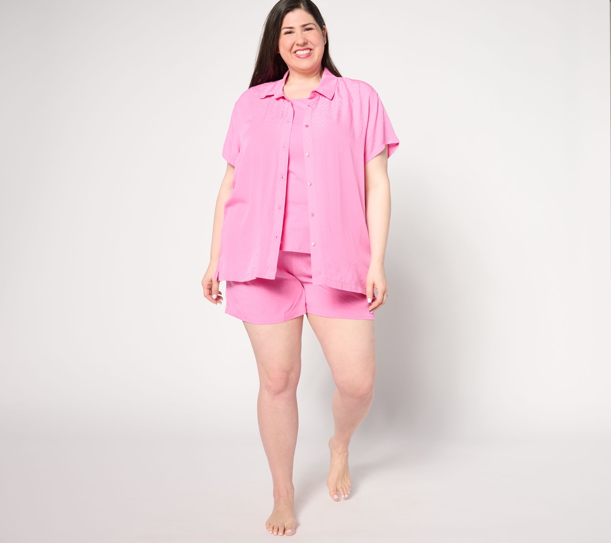 "As Is" MUK LUKS Eyelet Jacquard and Cotton Three Piece Set