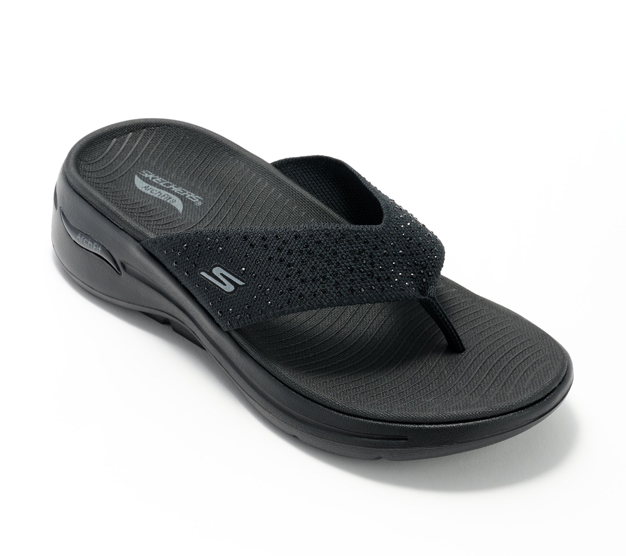 "As Is" Skechers Arch Fit GOWalk Rhinestone Sandals