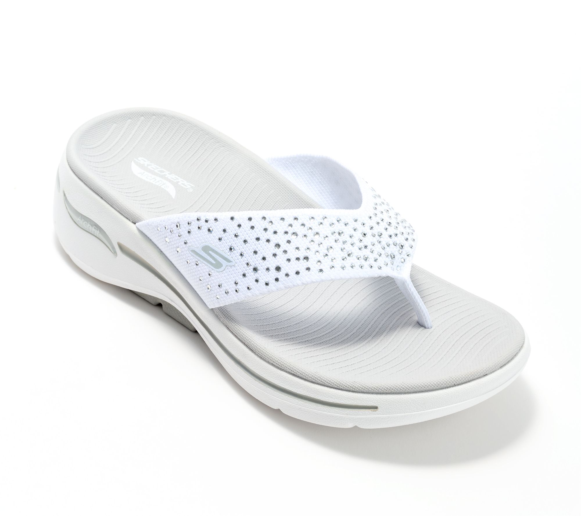 "As Is" Skechers Arch Fit GOWalk Rhinestone Sandals