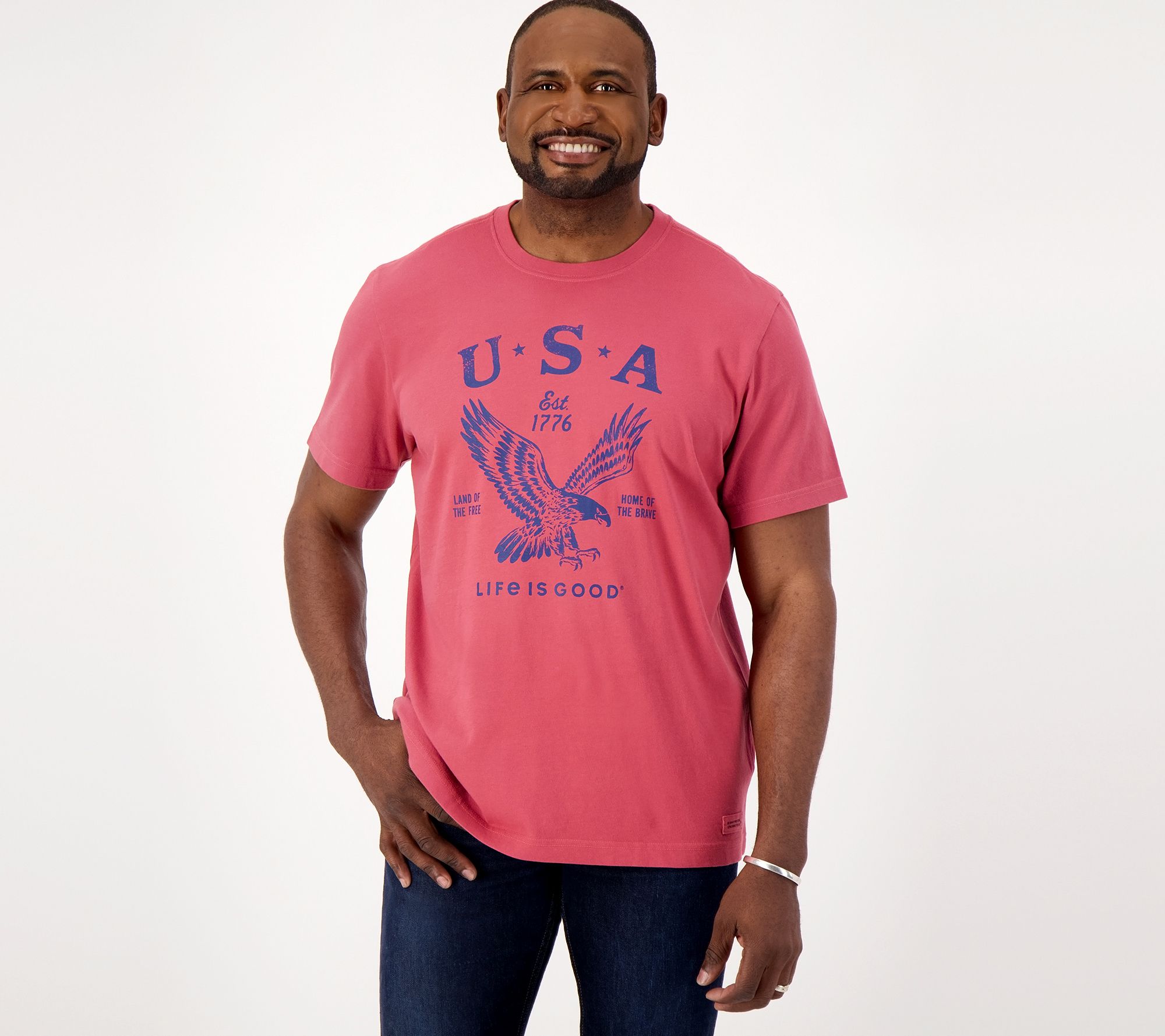 As Is Life is Good Men's Americana Tee