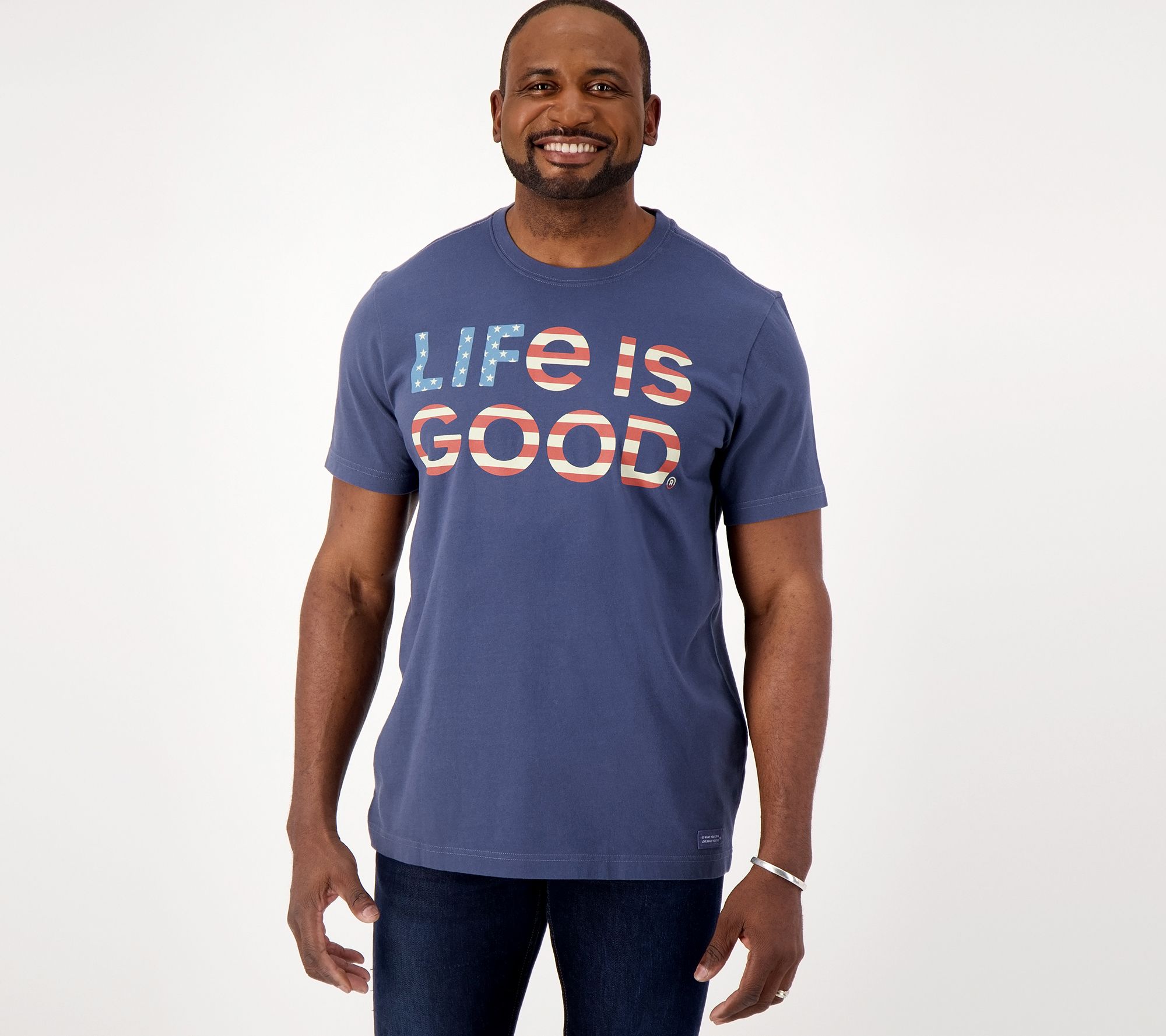 "As Is" Life is Good Men's Americana Tee