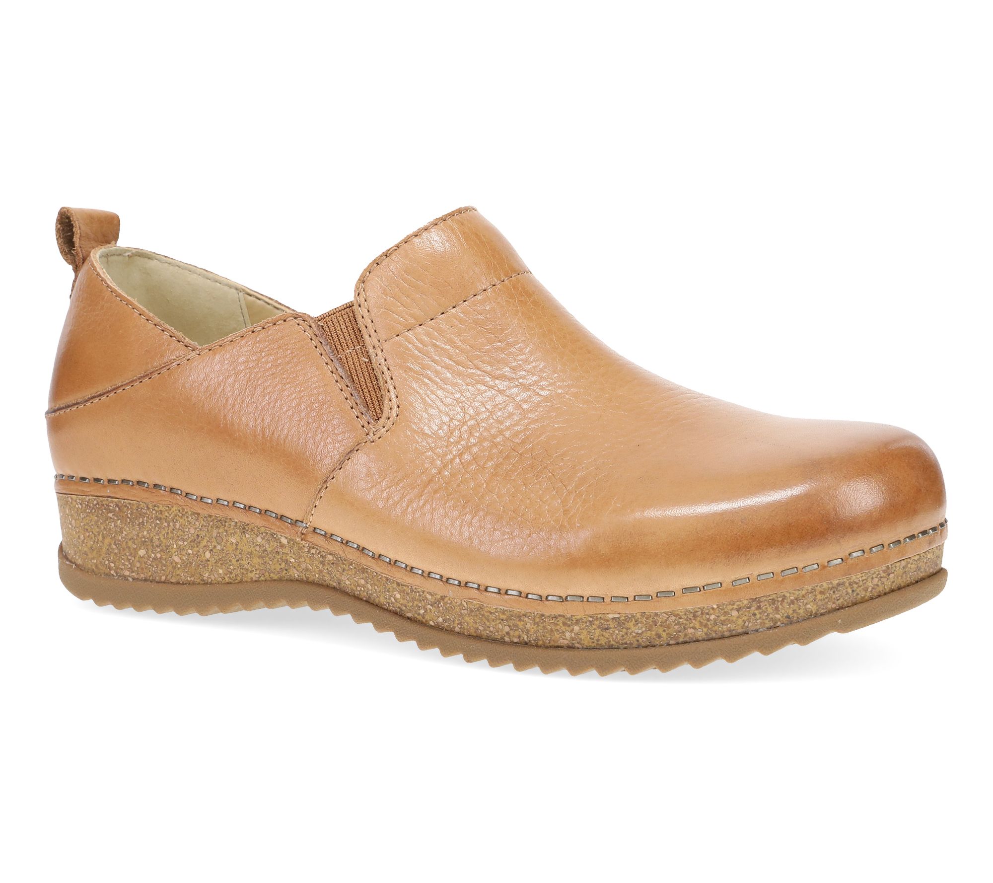 Dansko Tan Waxy Milled Leather Slip On- Meara