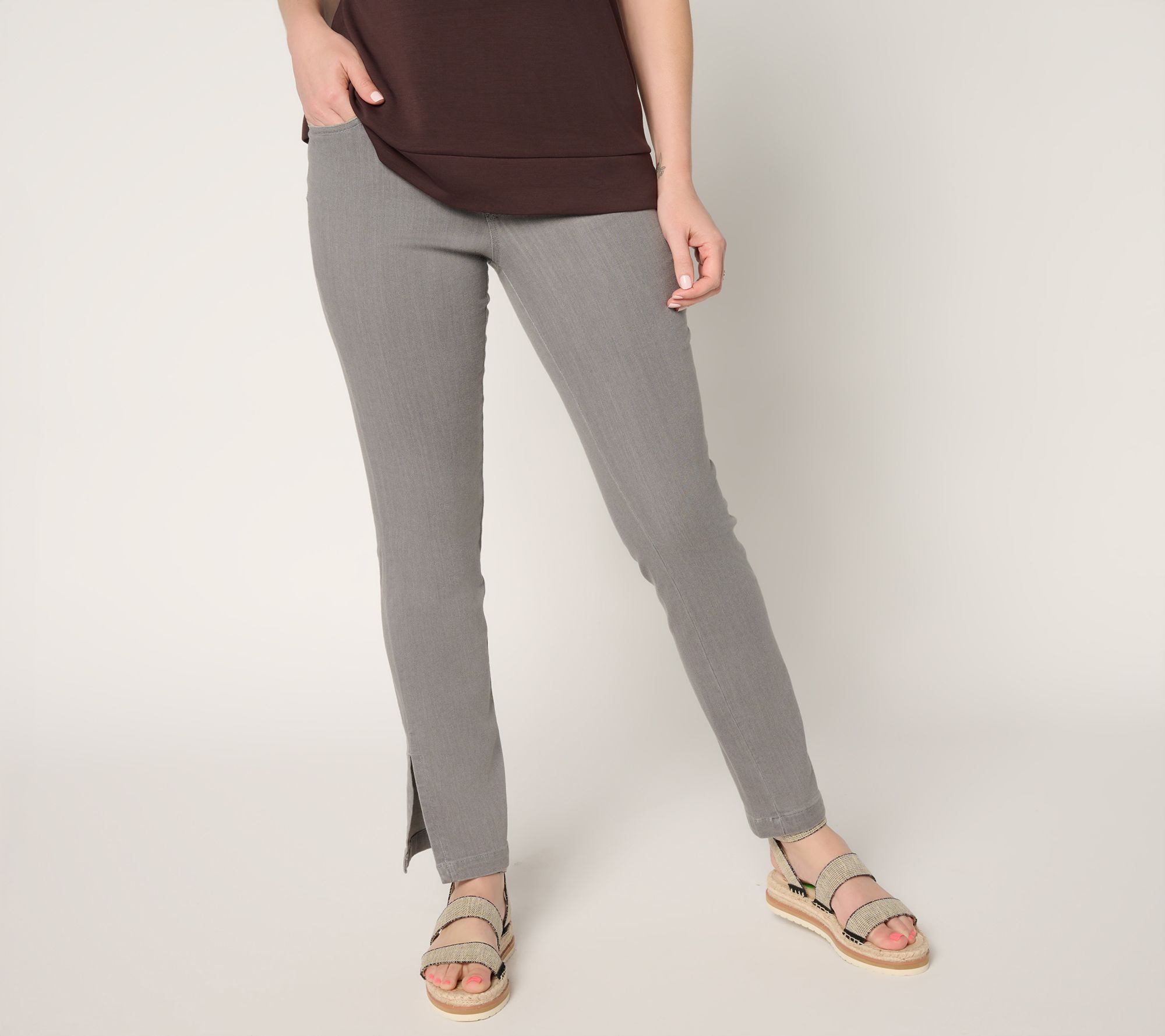 Belle by Kim Gravel Regular Primabelle Denim Vented Straight Jean