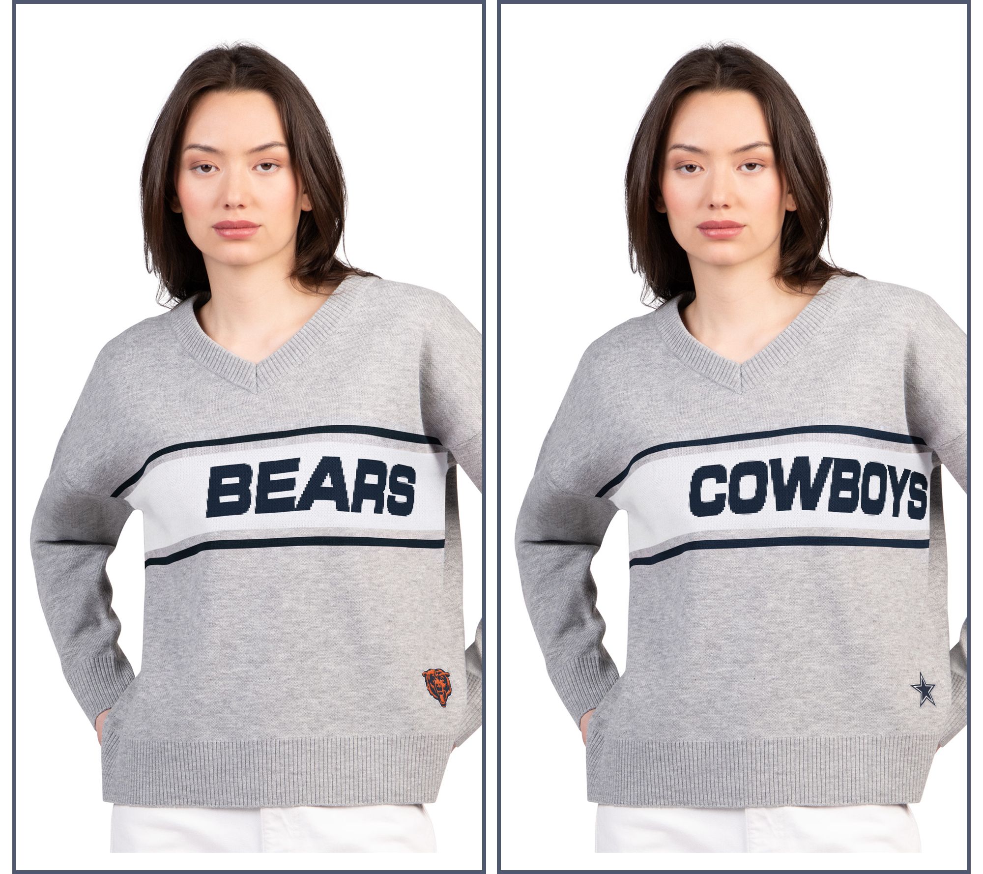 NFL Officially Licensed Women's V-Neck Sweater