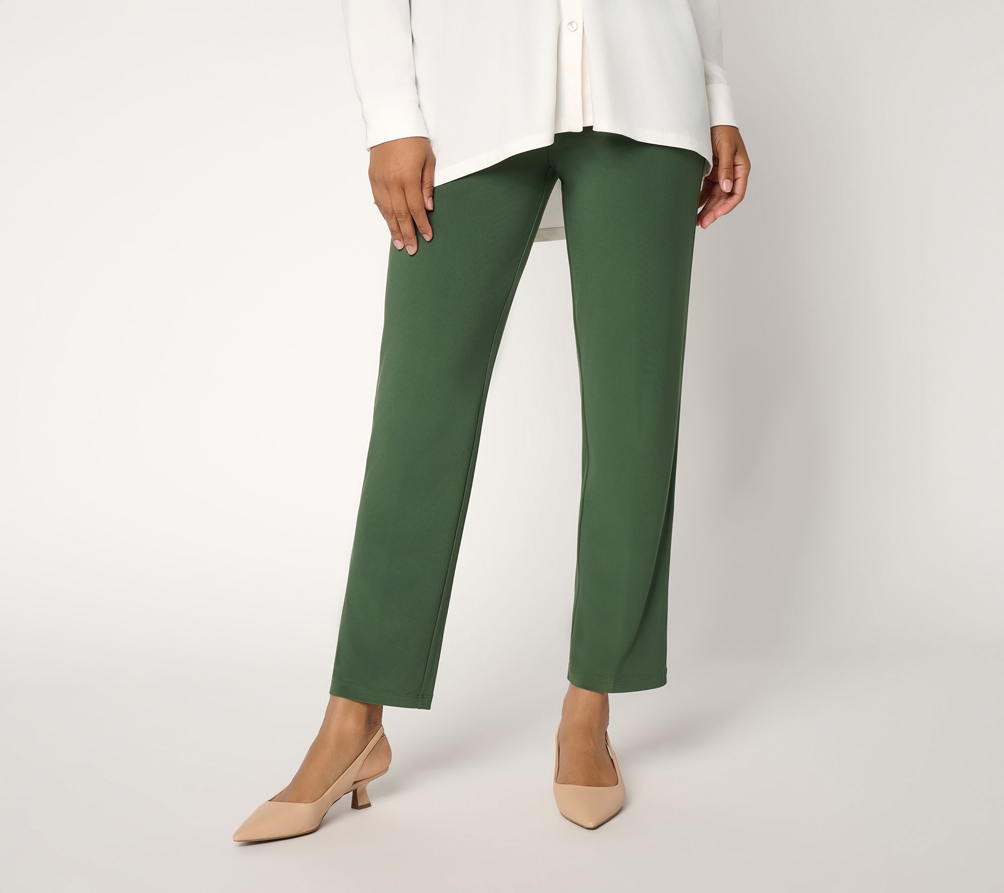 GRAVER Susan Graver Regular LK Luxe Ava Slim-Leg Ankle Pants