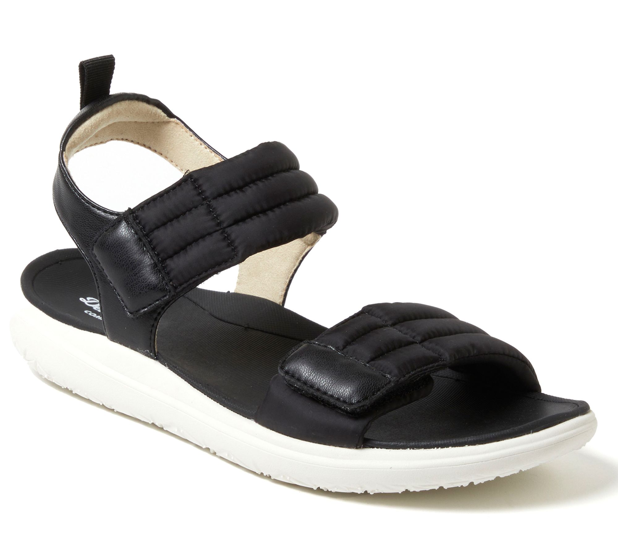 Dearfoams Women's Lightweight Washable Nylon Adjustable Sandal