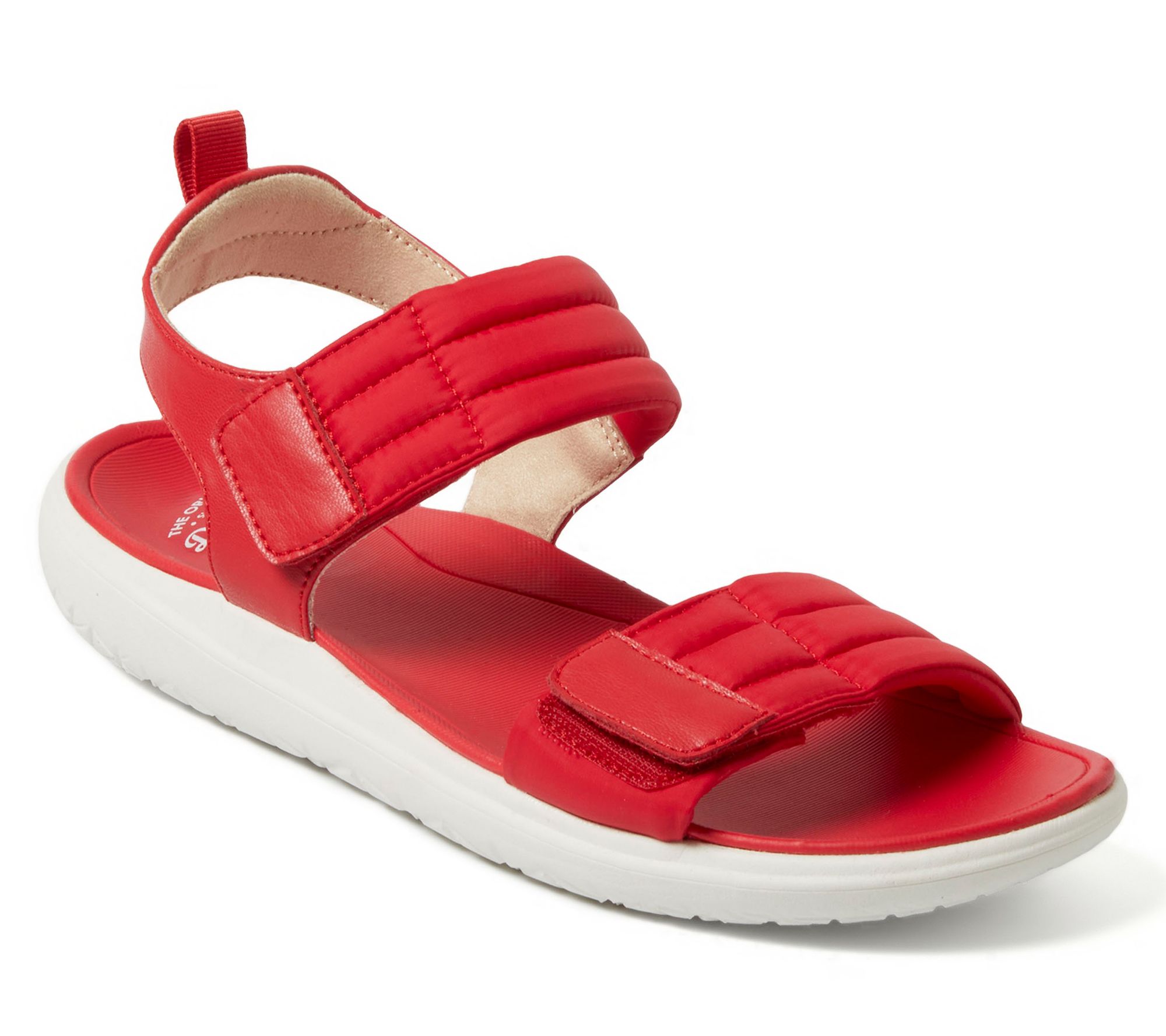 Dearfoams Women's Lightweight Washable Nylon Adjustable Sandal