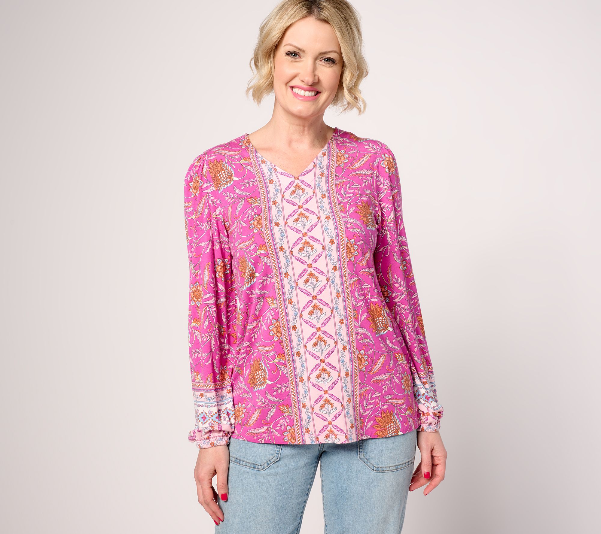 "As Is" Belle Boho by Kim Gravel Rayon Spandex Exotic Blouse
