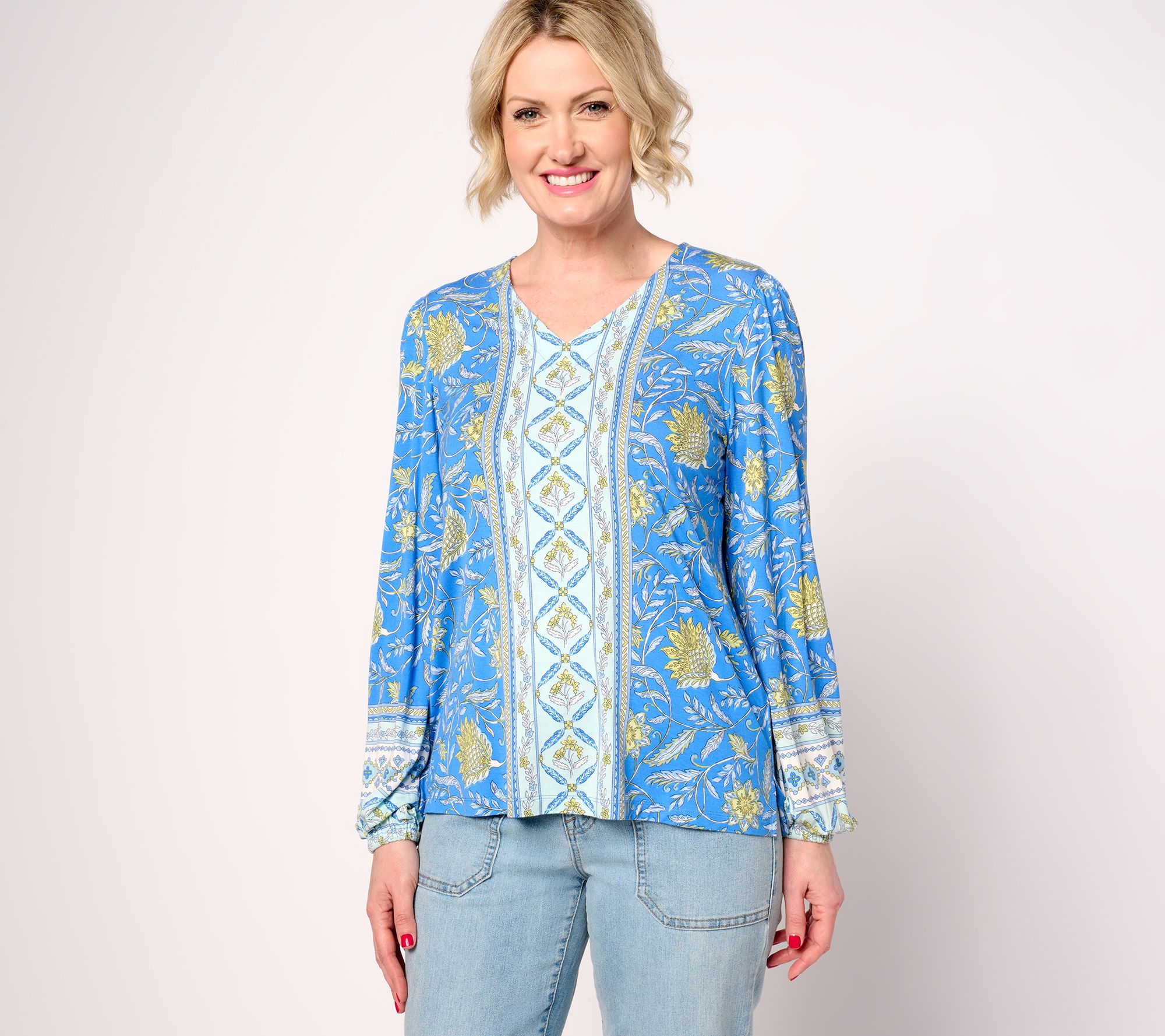 "As Is" Belle Boho by Kim Gravel Rayon Spandex Exotic Blouse