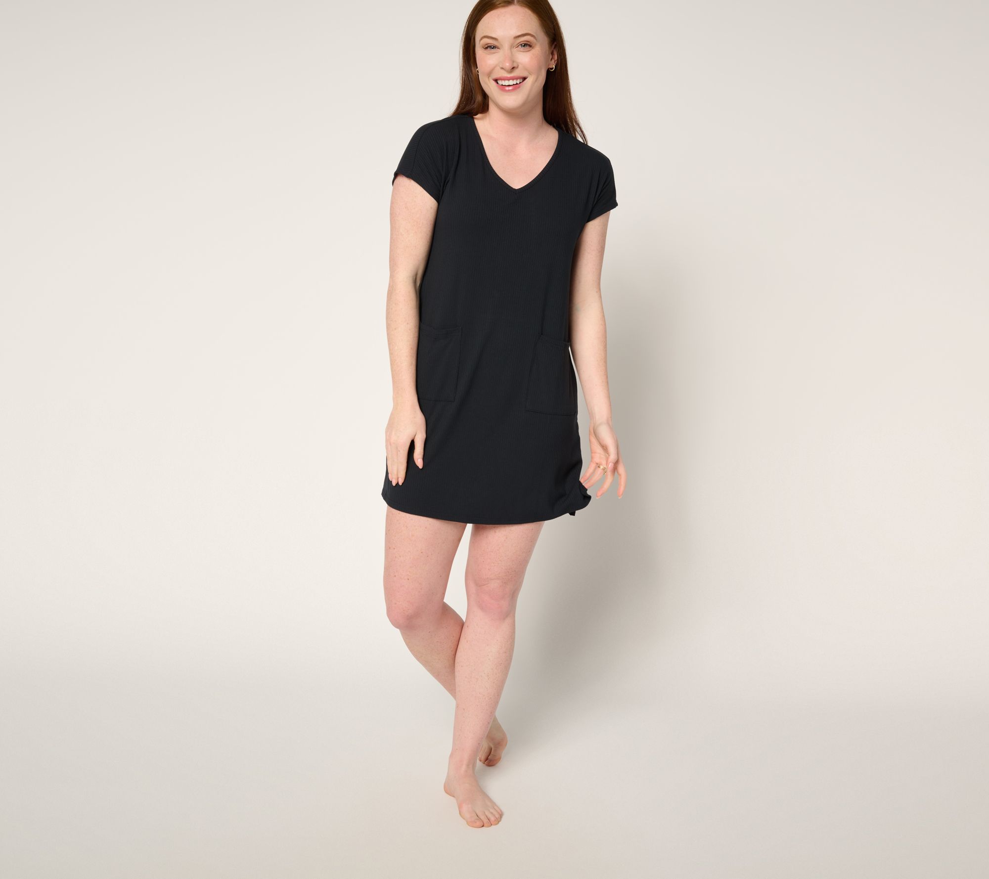 "As Is" MUK LUKS Butterknit Short Sleeve Shift Dress