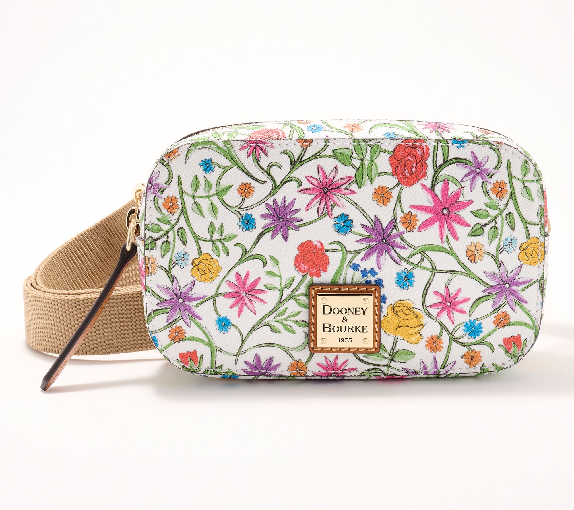 "As Is" Dooney & Bourke Coated Cotton Wildflower Belt Bag