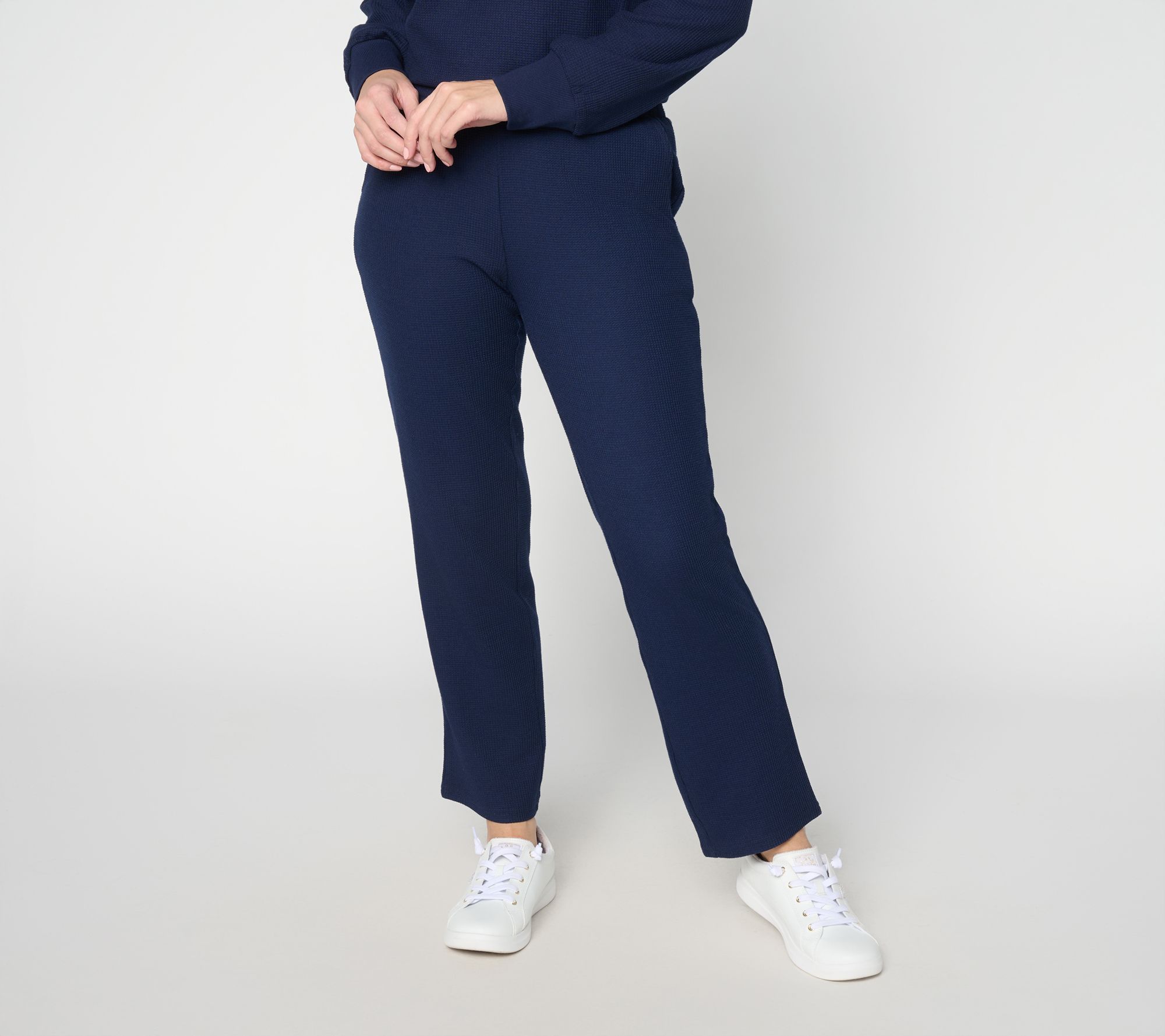 Belle by Kim Gravel Regular Wonder Waffle Relaxed Straight Pant