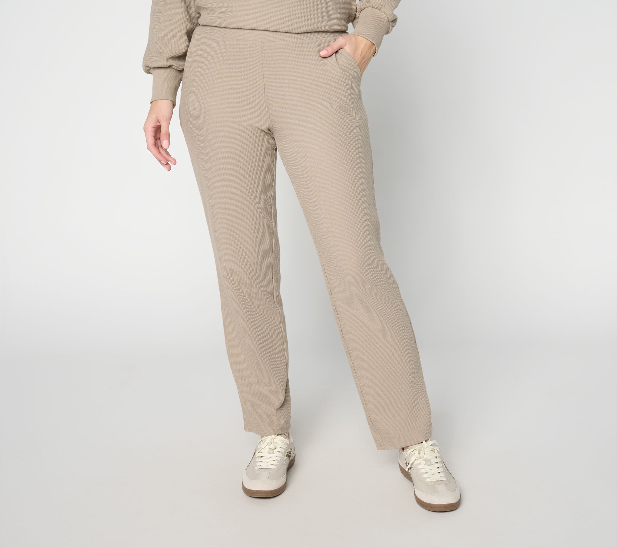 Belle by Kim Gravel Regular Wonder Waffle Relaxed Straight Pant