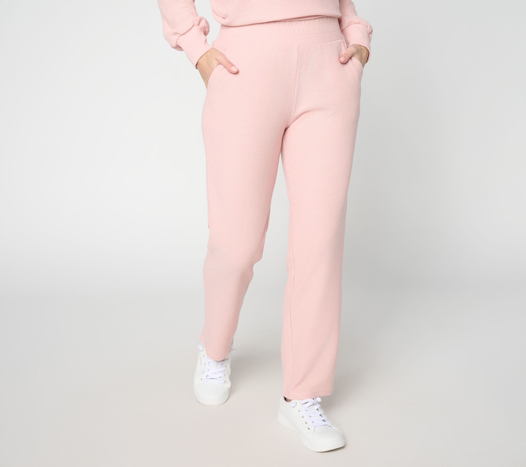 Belle by Kim Gravel Regular Wonder Waffle Relaxed Straight Pant