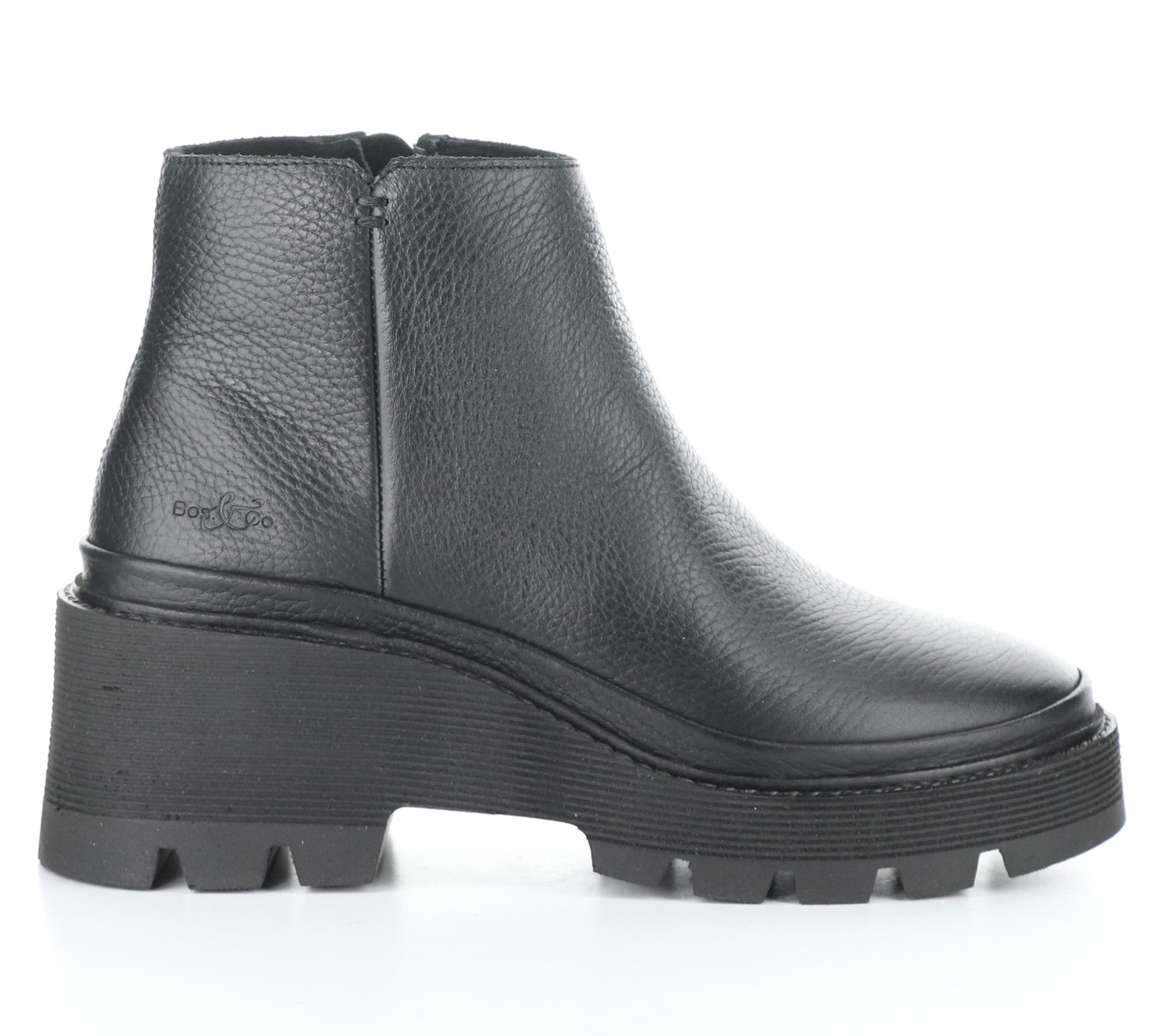 Bos. & Co. Winter Milled Feel Leather Side ZipBoot - Gais