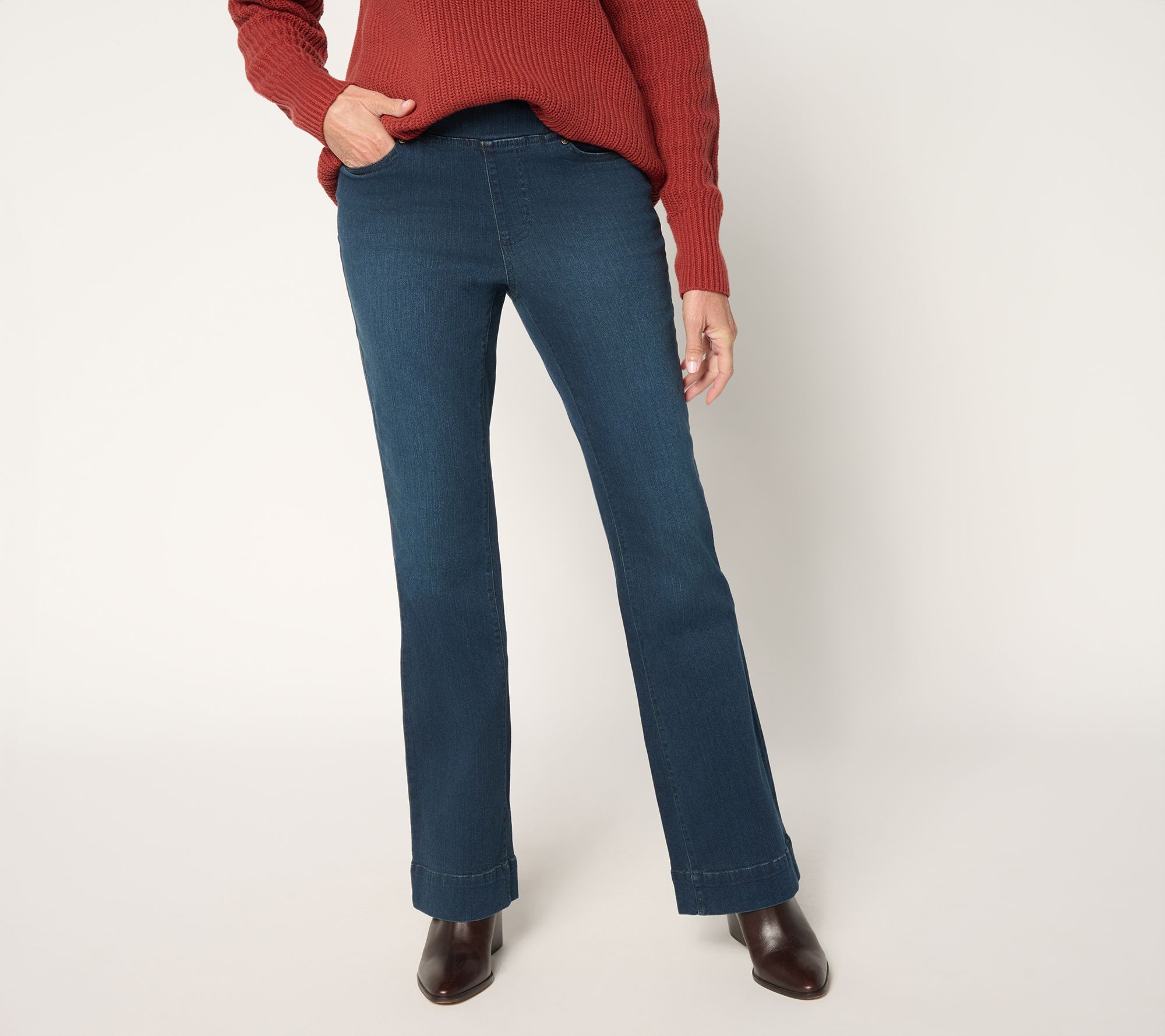 "As Is" Belle by Kim Gravel Reg TripleLuxe Denim Micro Flare Jean