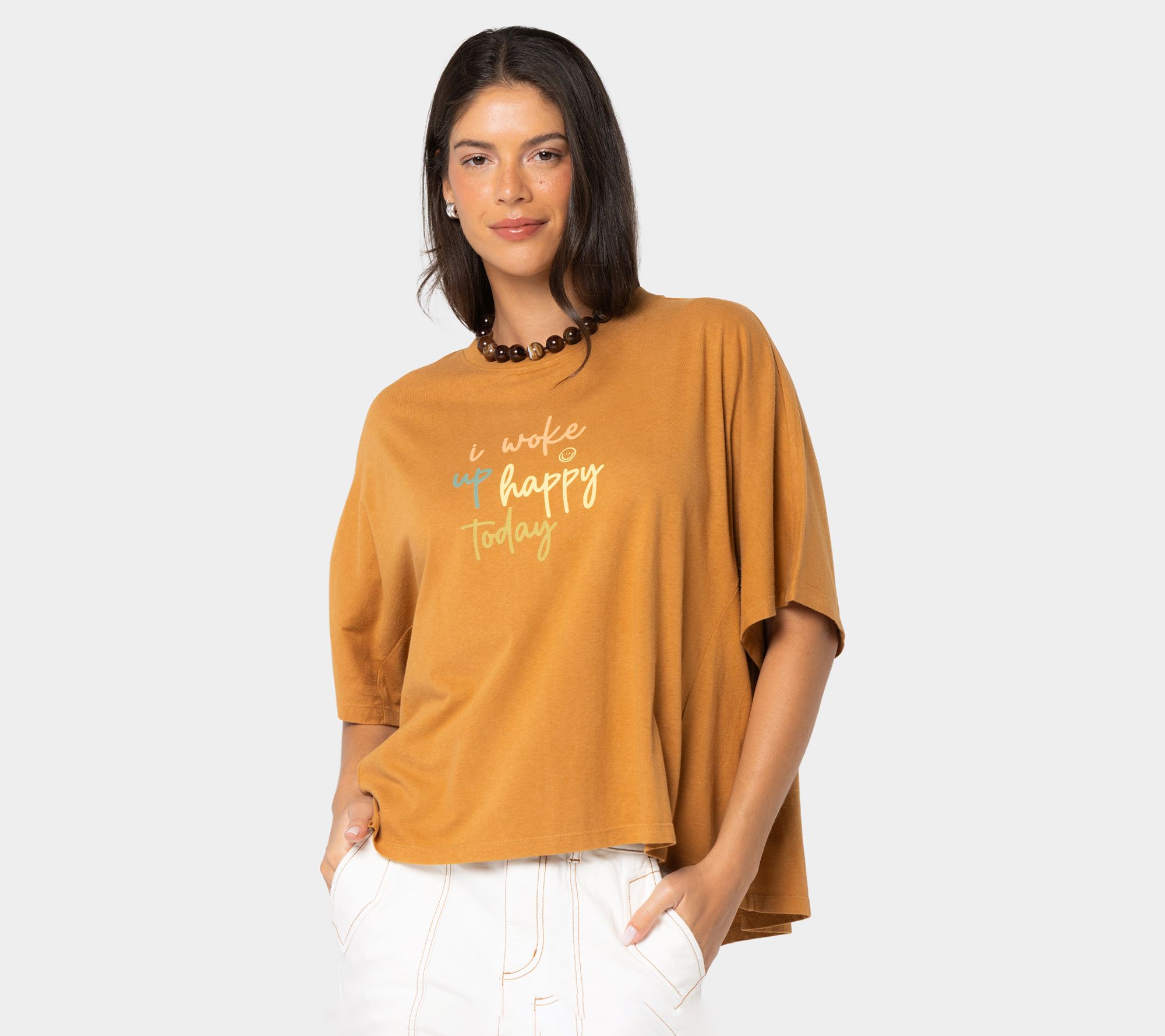 Peace Love World Printed Affirmation Tee Shirt