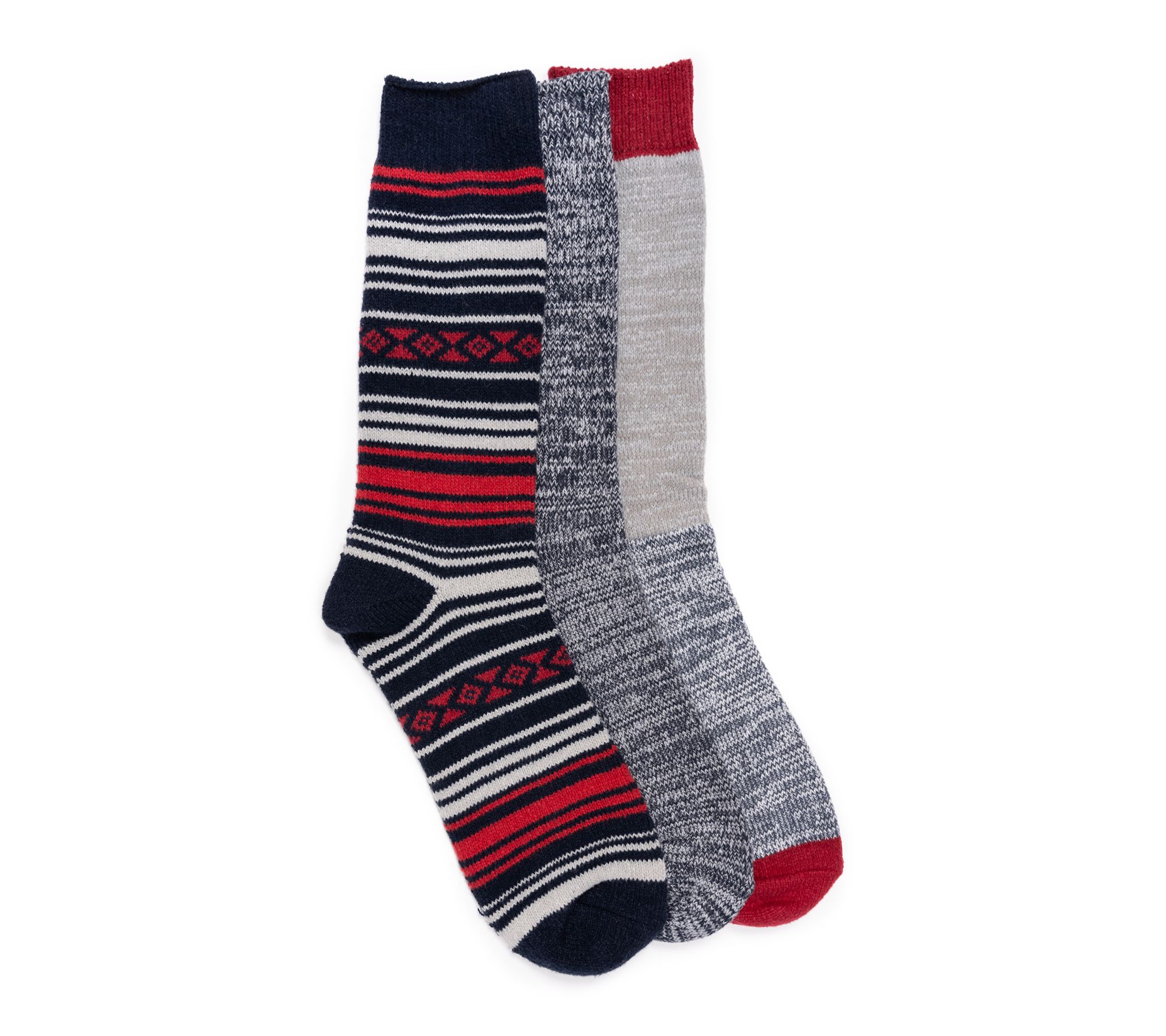 MUK LUKS 3 Pair Pack Microfiber Boot Socks