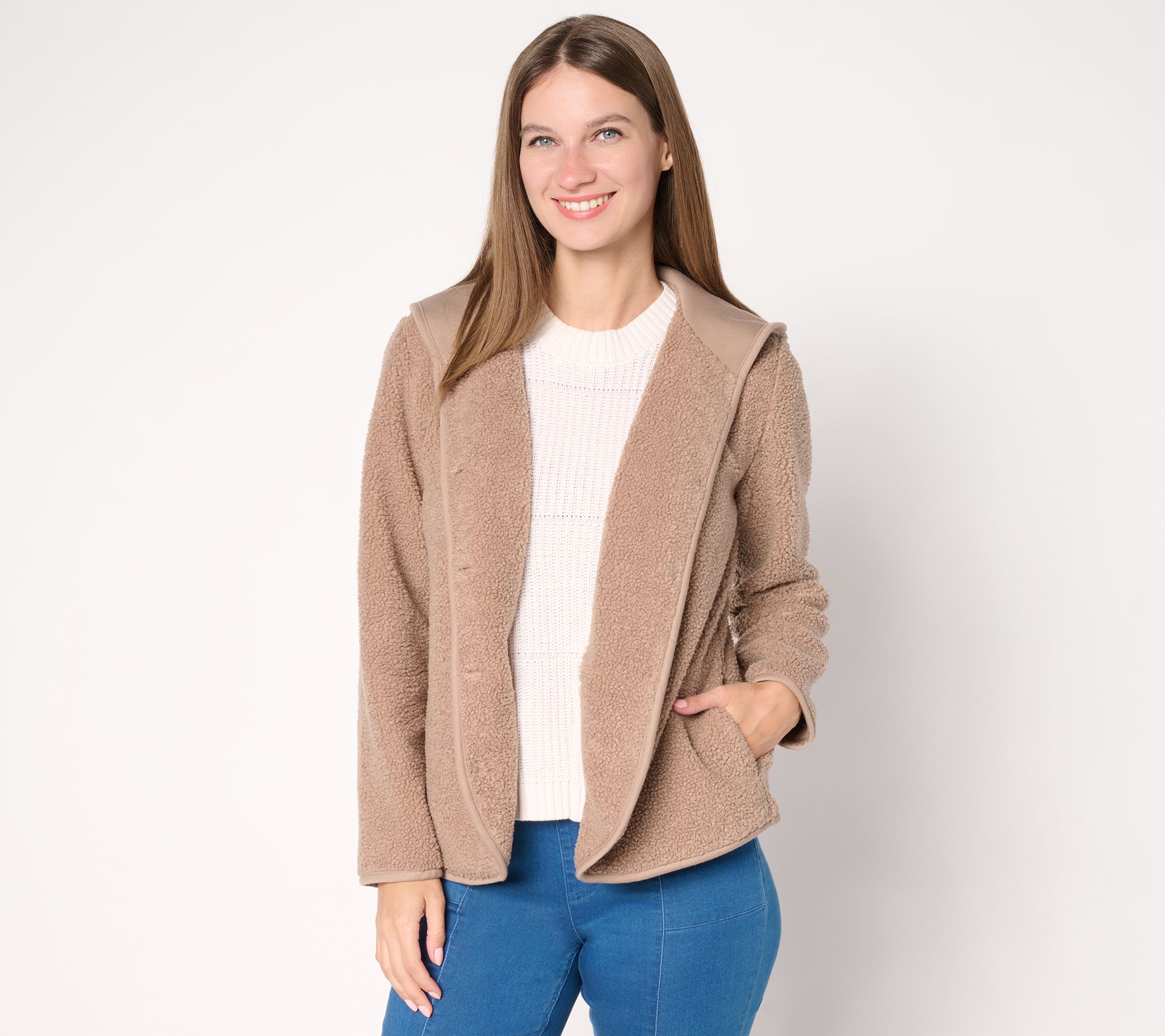 "As Is" Susan Graver Weekend Reg Knit Boucle Jacket in Prints & Solids