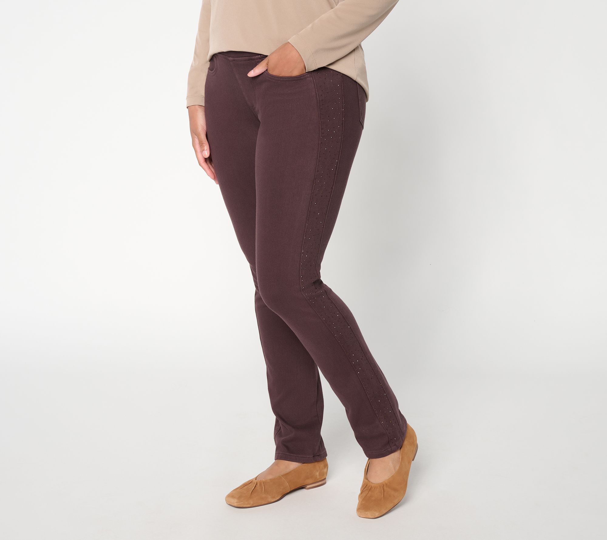 Belle by Kim Gravel Regular Flexibelle Cocoa Sparkle Jeans