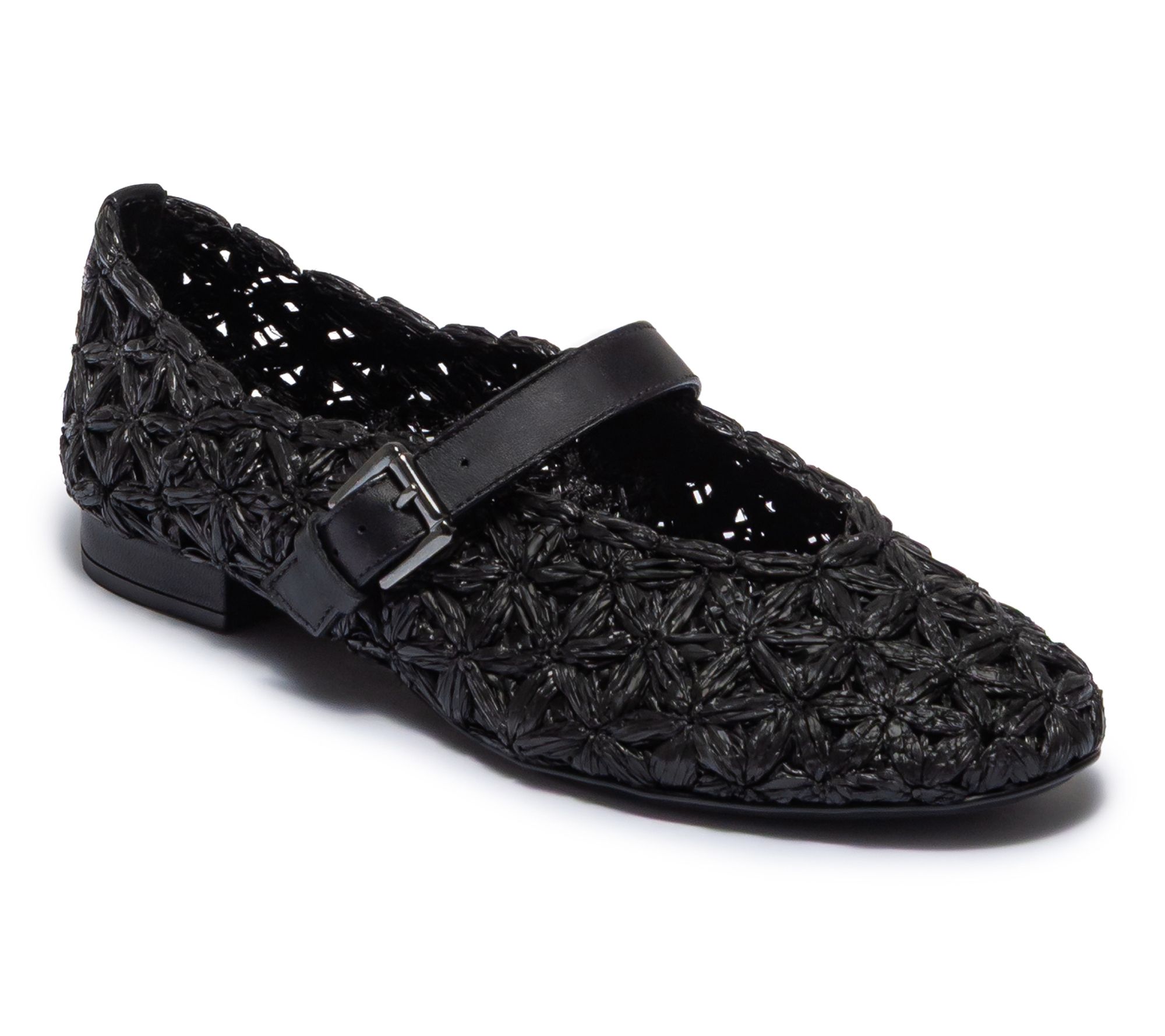 Bernardo Mary Jane Flat - Borden Raffia