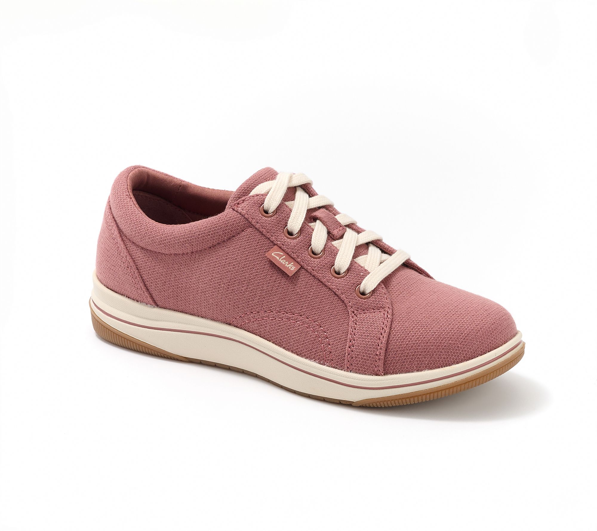  Clarks Cloudsteppers Lace-Up Sneakers - Breeze Rose